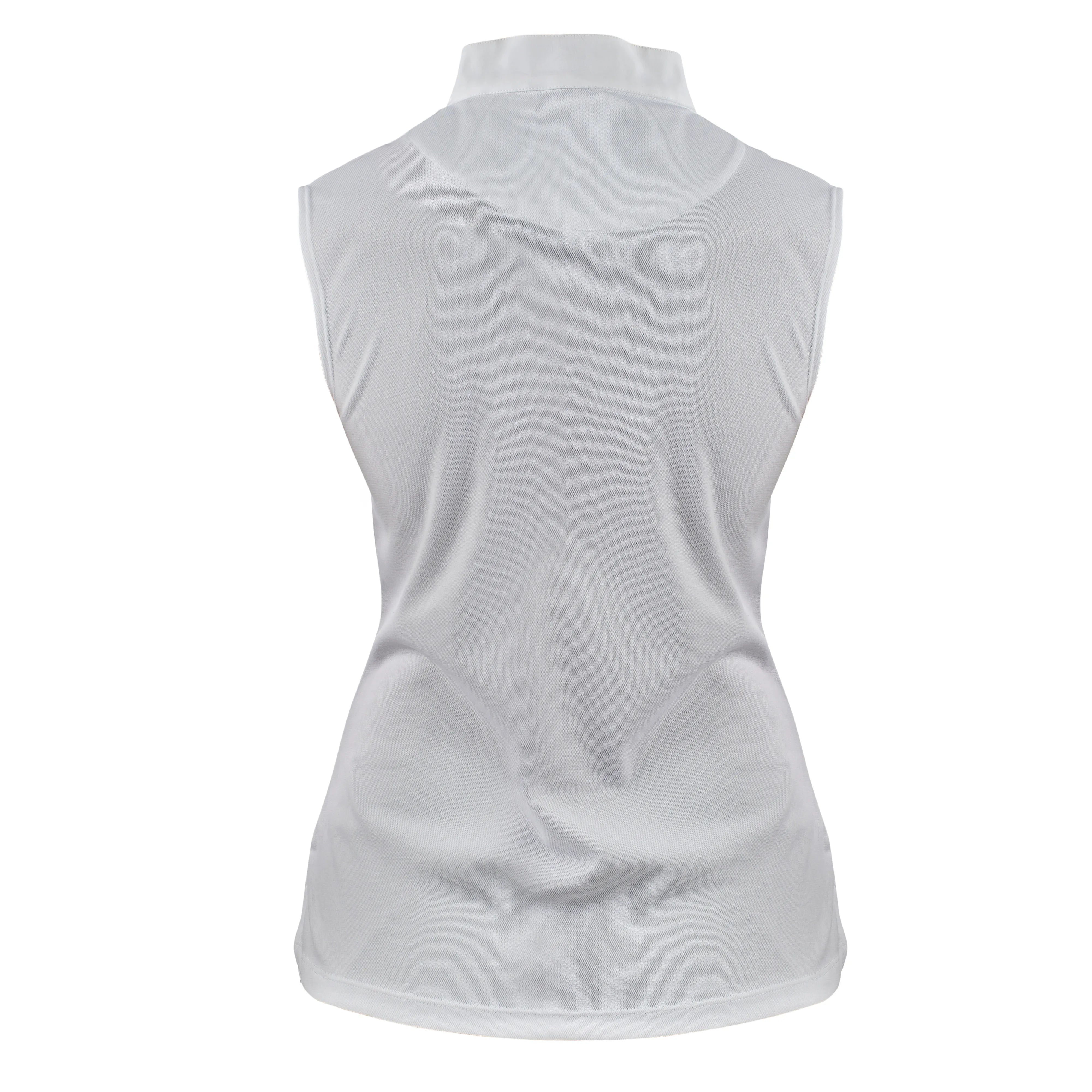 Shires Aubrion Ladies Sleeveless Stock Shirt, Womens, White, XXS - XXL