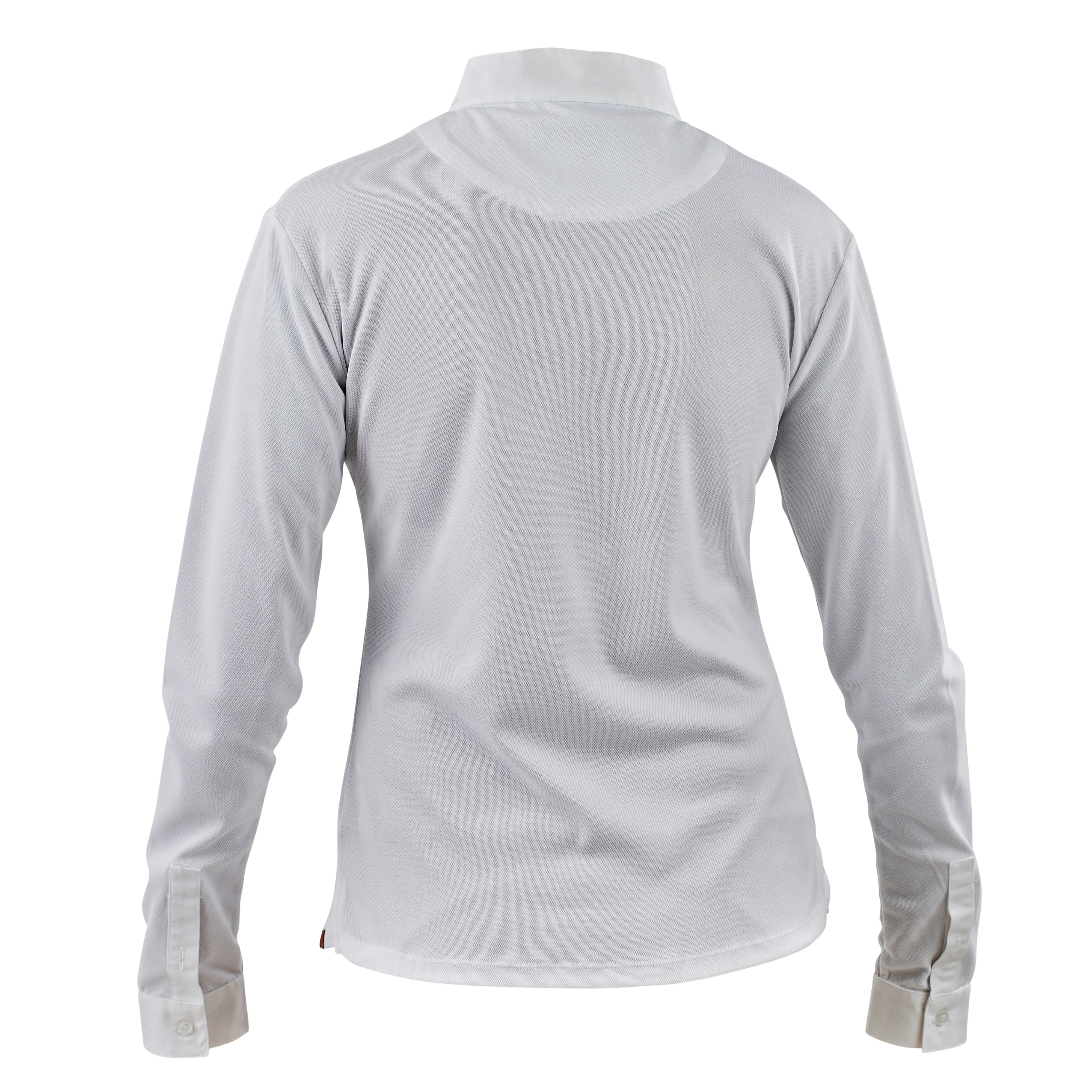 Shires Aubrion Ladies Long Sleeve Stock Shirt, Womens, White, XXS - XXL