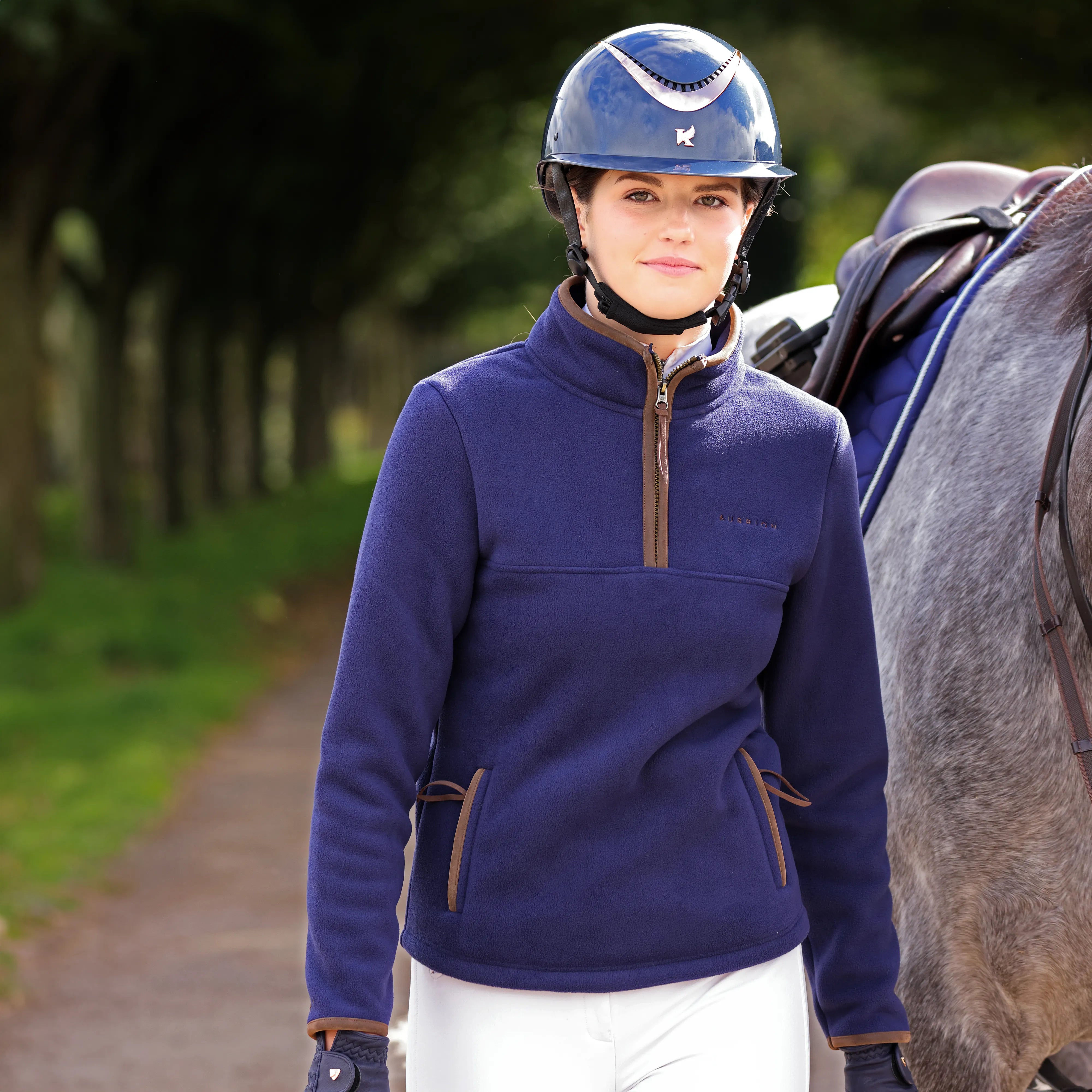 Shires Aubrion Core Ladies Half Zip Fleece Jacket, XXS-XXXL, 4 Colours