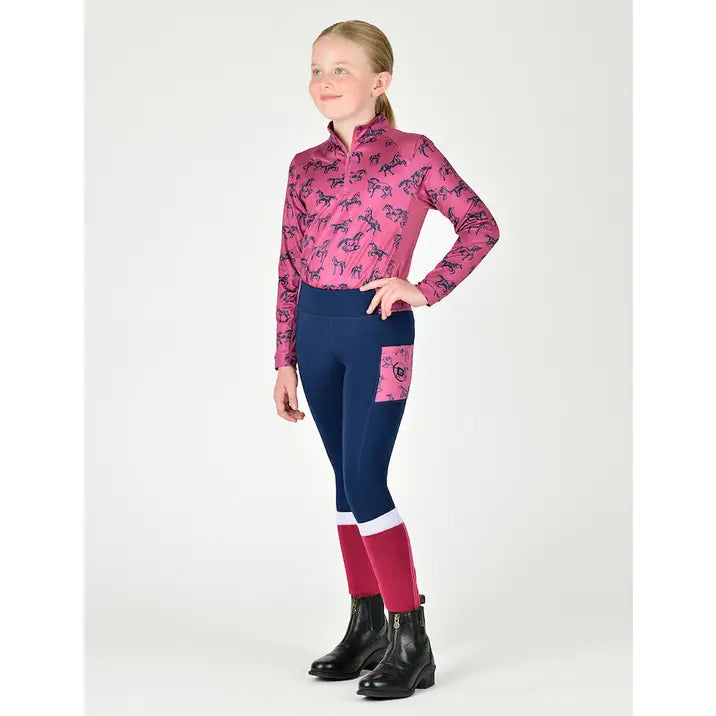 Dublin Everyday Girls Horse Riding Tights, Childs, 4 Colours
