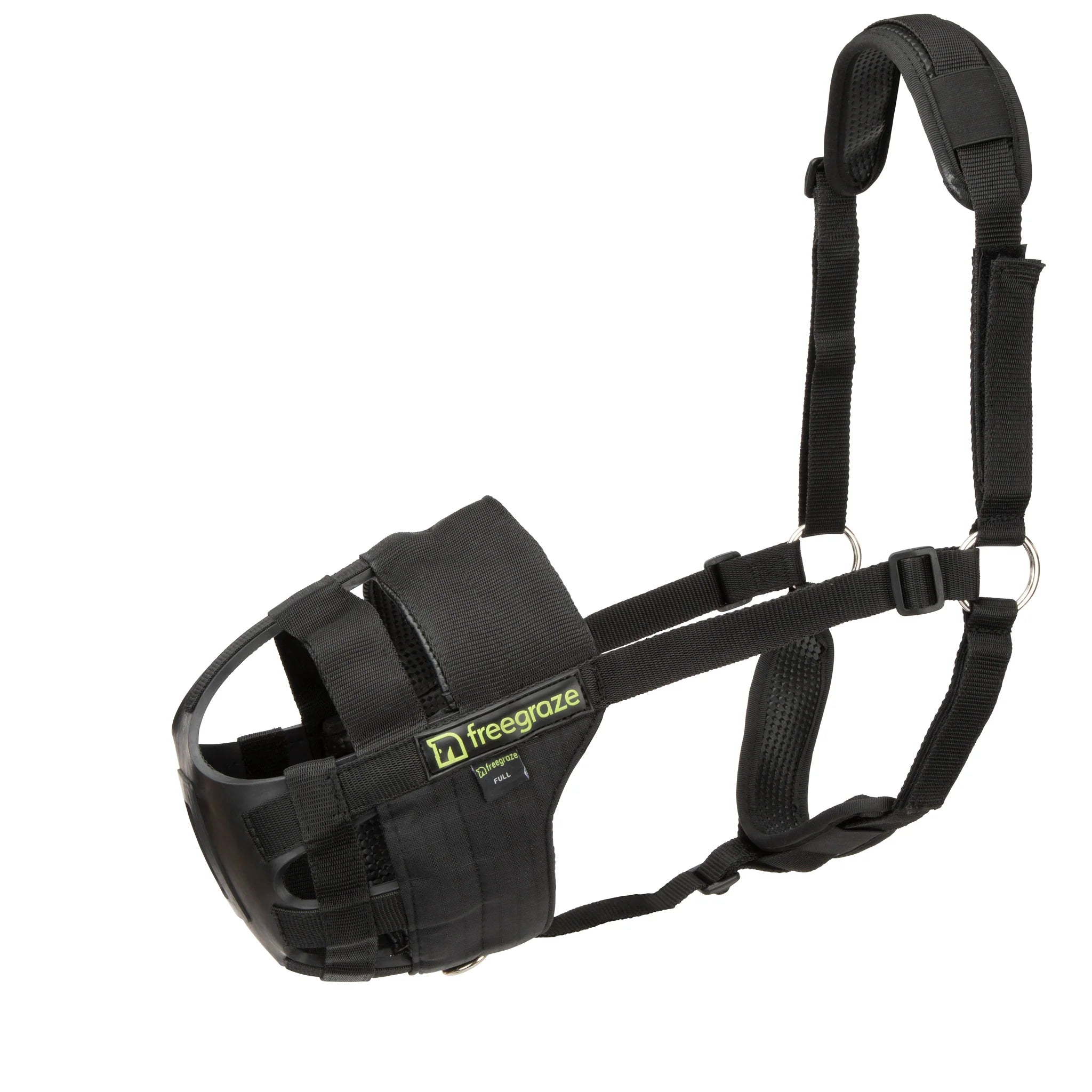Shires Freegraze Airflow Grazing Grass Muzzle,  Horse Pony, Black, 5 Sizes