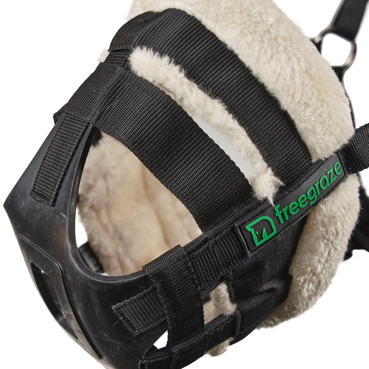 Shires Freegraze Deluxe Airflow Grazing Grass Muzzle,  Horse Pony Fleece Comfort