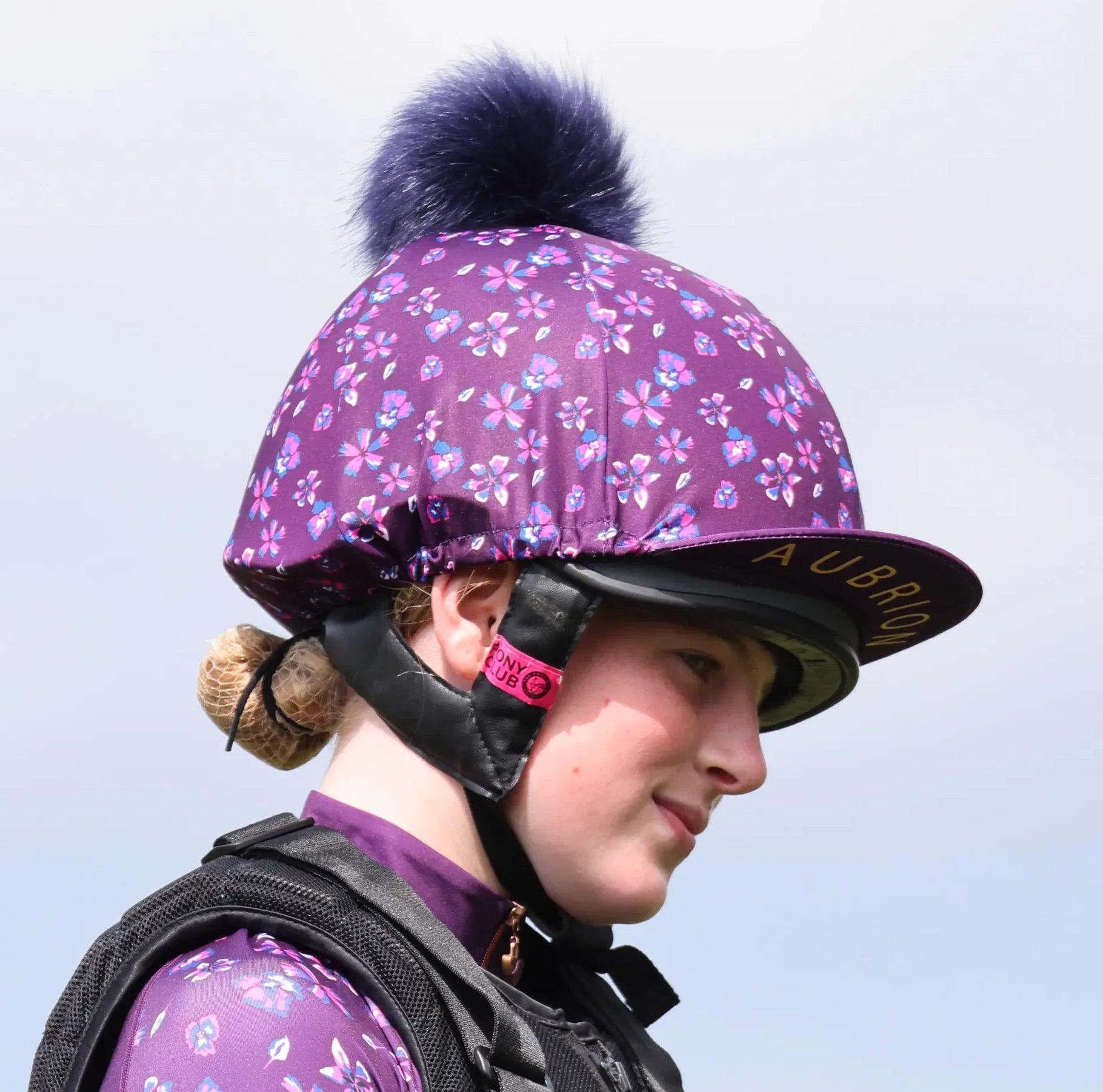 Shires Aubrion Hyde Park Skull Hat Silk Cover, Young Rider, 2 Colours, One size.