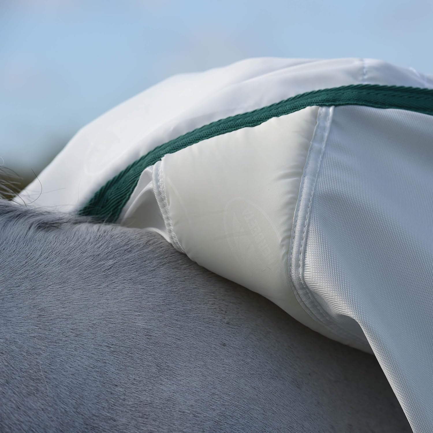 WeatherBeeta Green-Tec Airflow Mesh Fly Rug Combo Neck, White/Dragonfly Blue