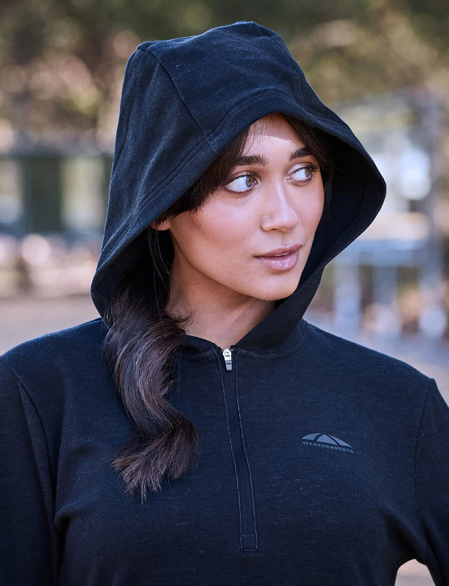 Weatherbeeta Ladies London Layer Long Sleeve Top With Hood