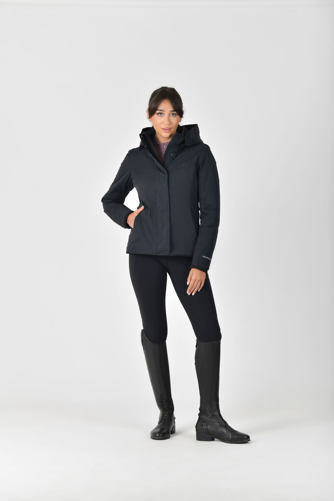 WEATHERBEETA PROTECT LADIES JACKET WITH HIGH NECK, DETACH HOOD, WATERPROOF