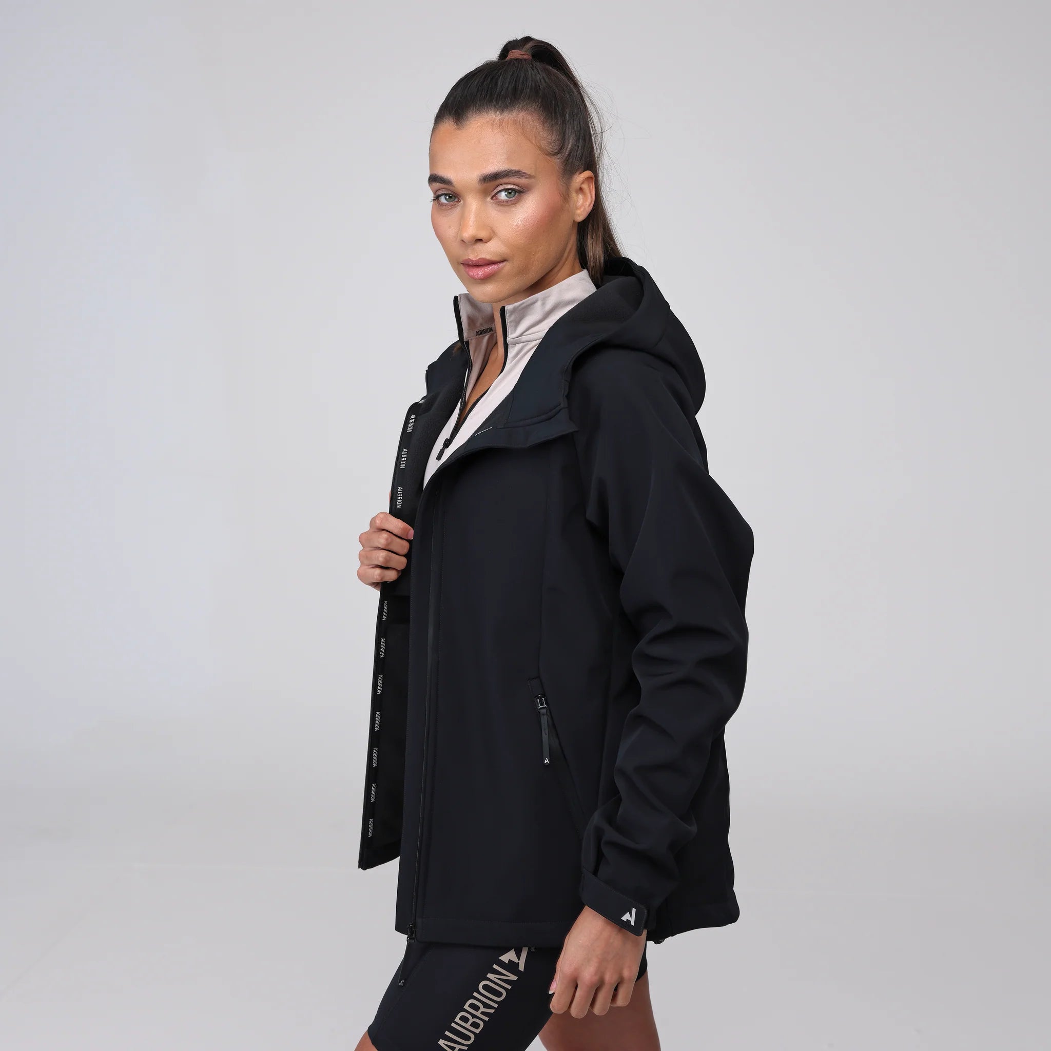 Shires Aubrion React Unisex Coat/Jacket , Windproof, Hood, Fleece Inner,