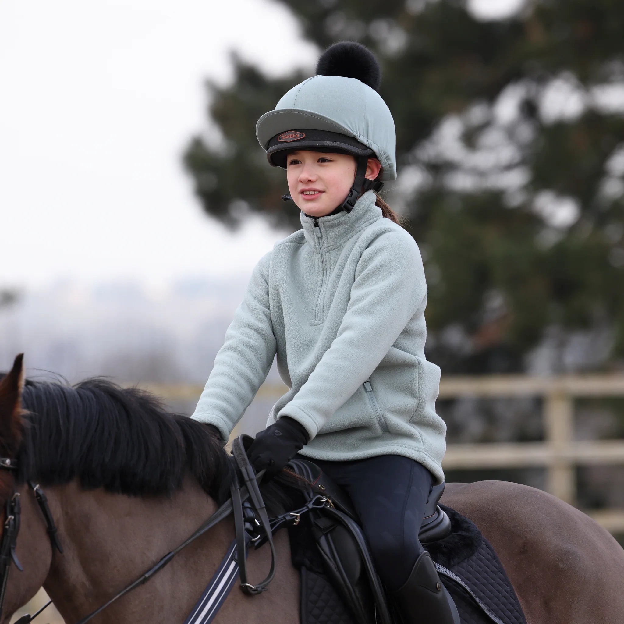 Shires Aubrion React Half Zip Fleece - Young Rider  , Ages 7-14,