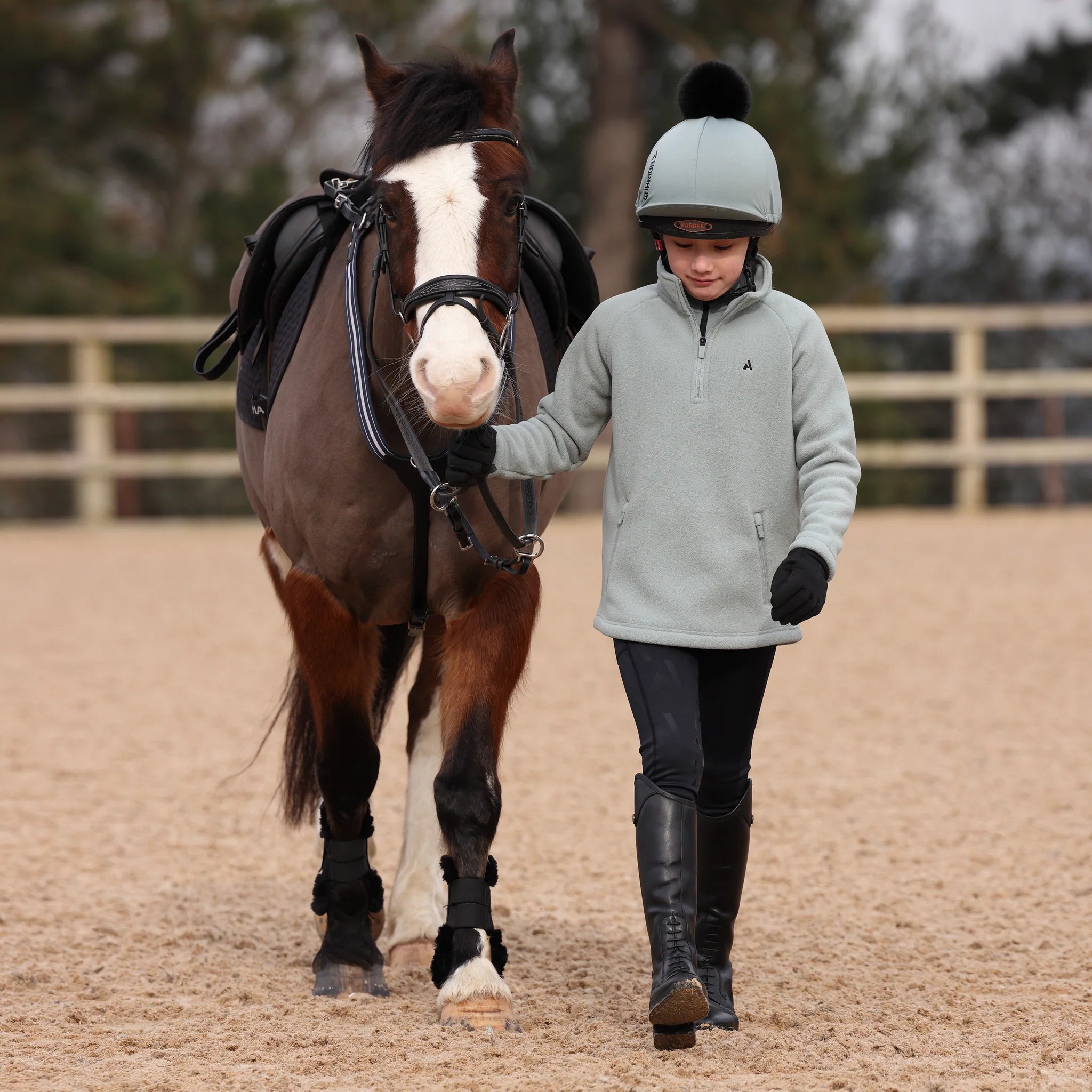 Shires Aubrion React Half Zip Fleece - Young Rider  , Ages 7-14,