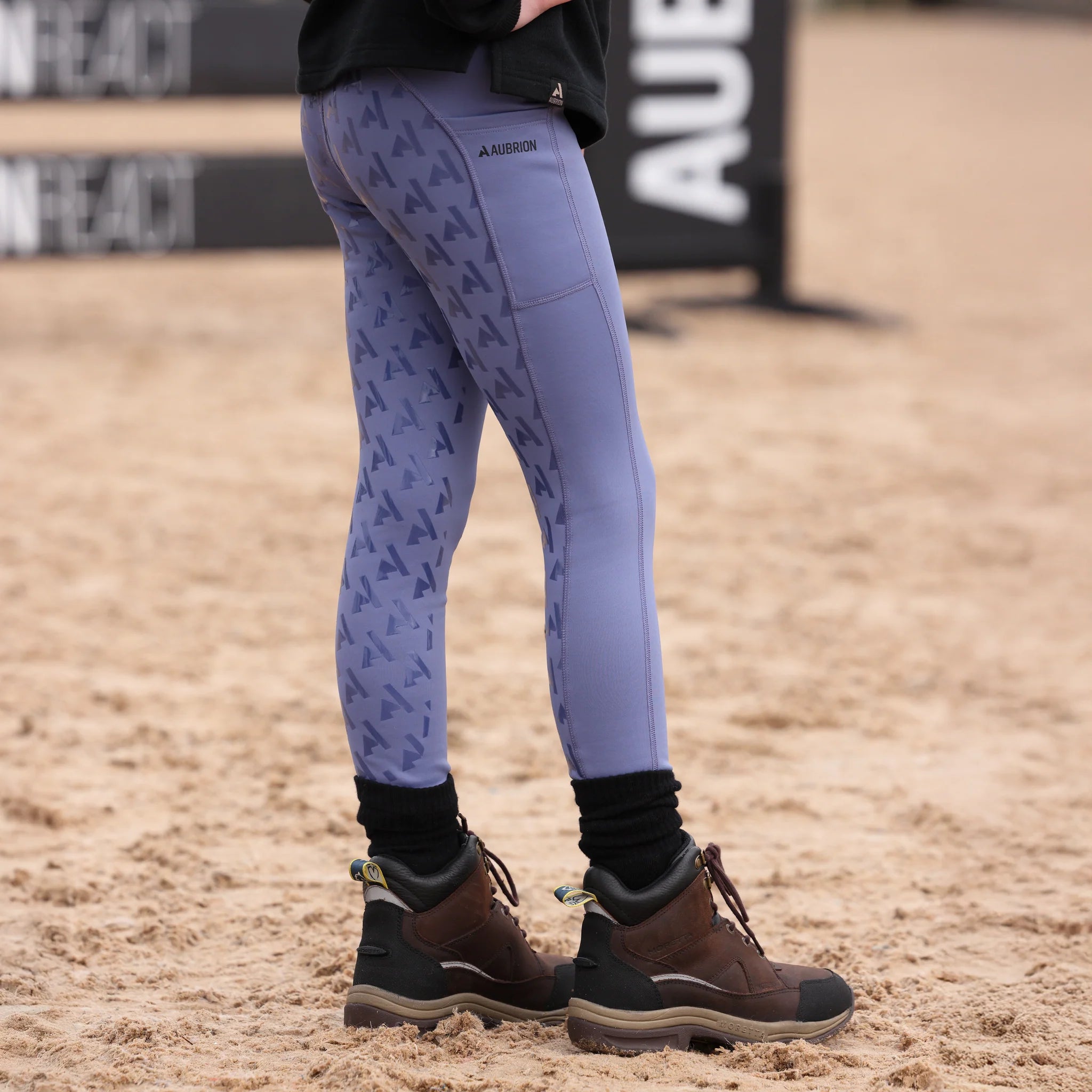 Shires Aubrion React Winter Horse Riding Tights - Young Rider , Ages 7-14,