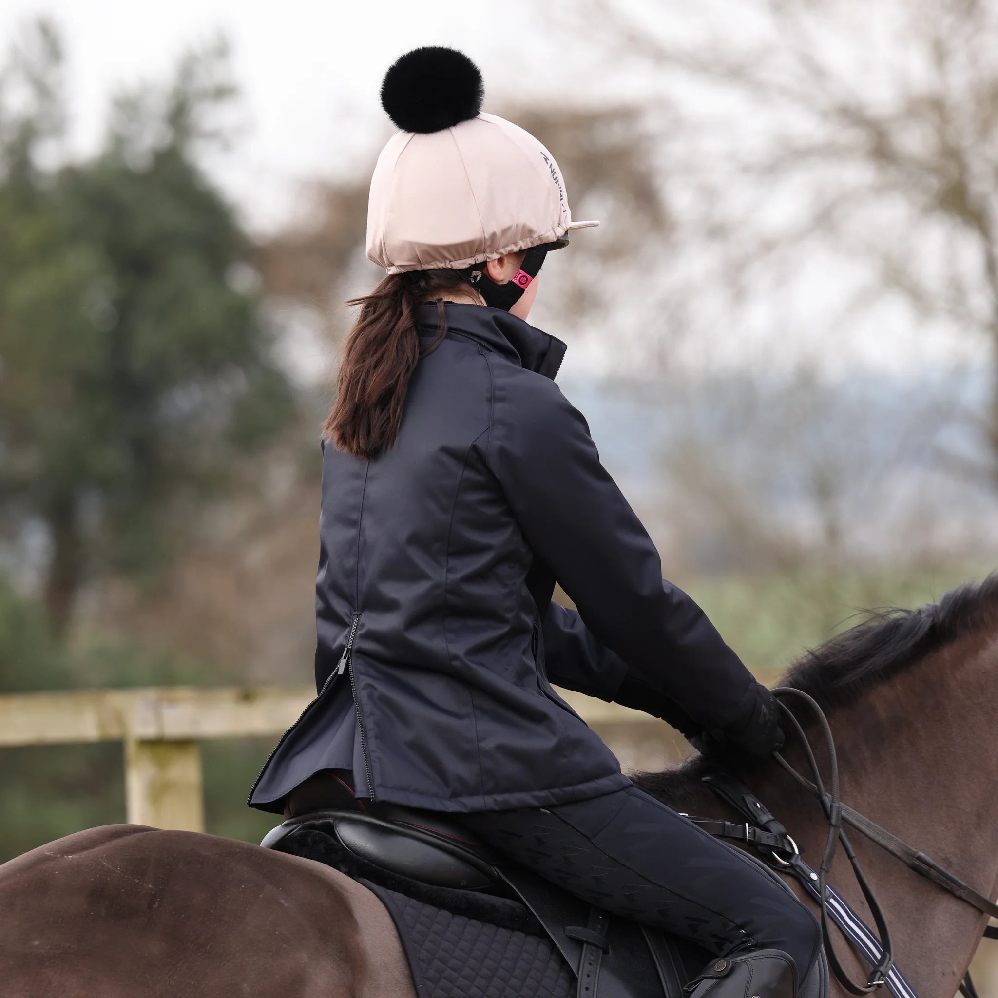 Shires Aubrion React Mid Length Coat - Young Rider, Waterproof, Detachable Hood,