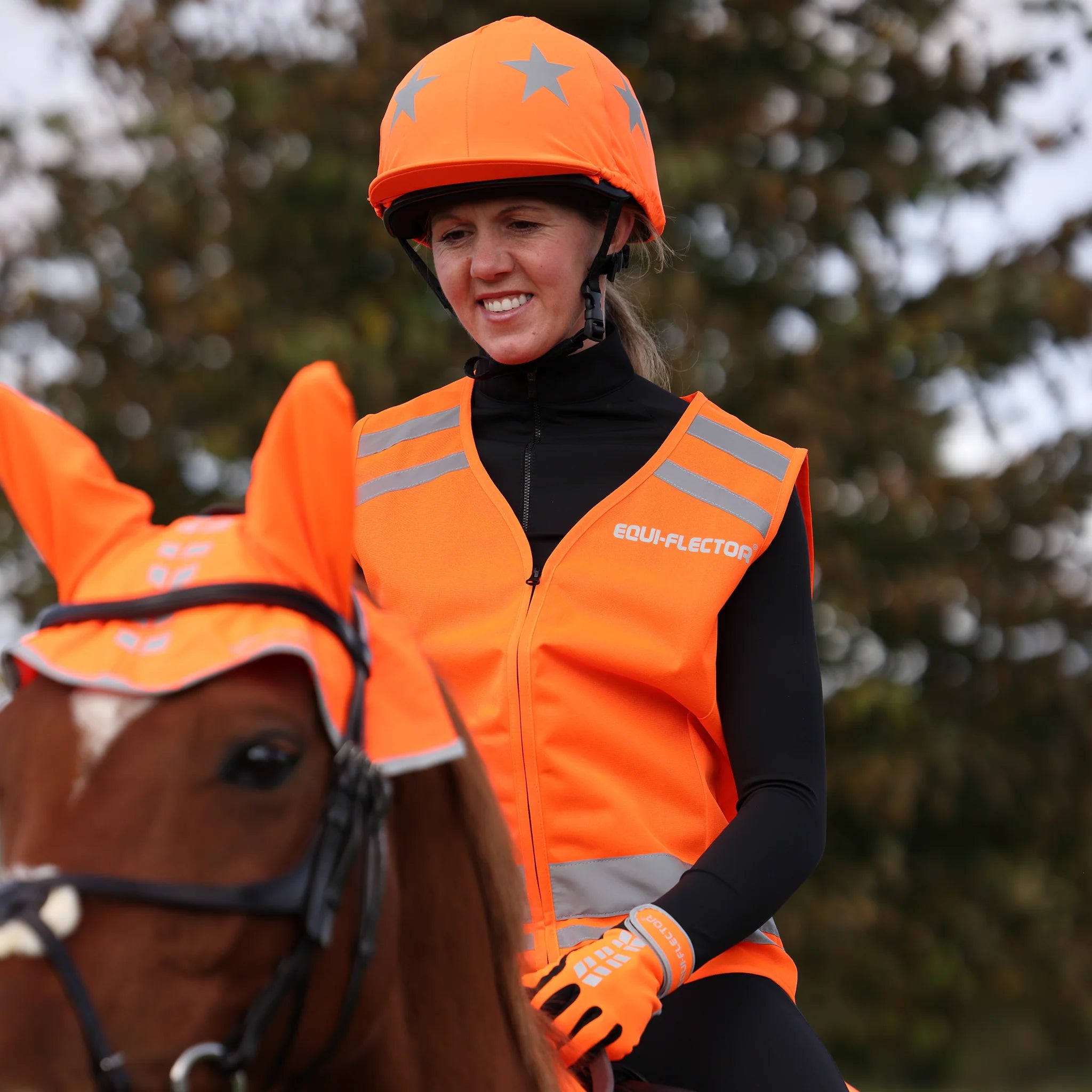 Shires EQUI-FLECTOR® Safety Vest, Tabard Vest, Yellow or Orange.