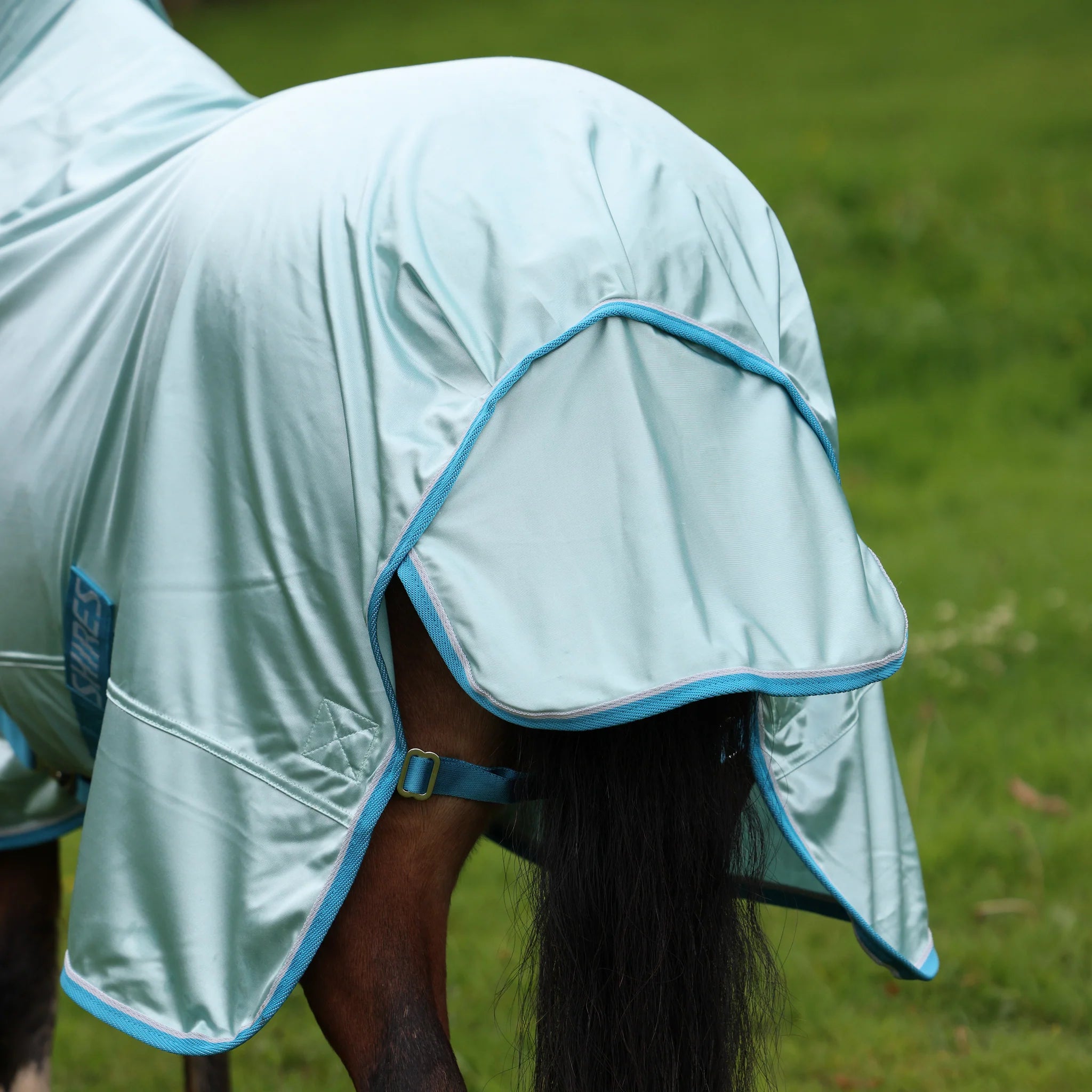 Shires Winnie & Me Fly Combo Pony Rug, 3'6"-5'3", Light Blue, 80% UV