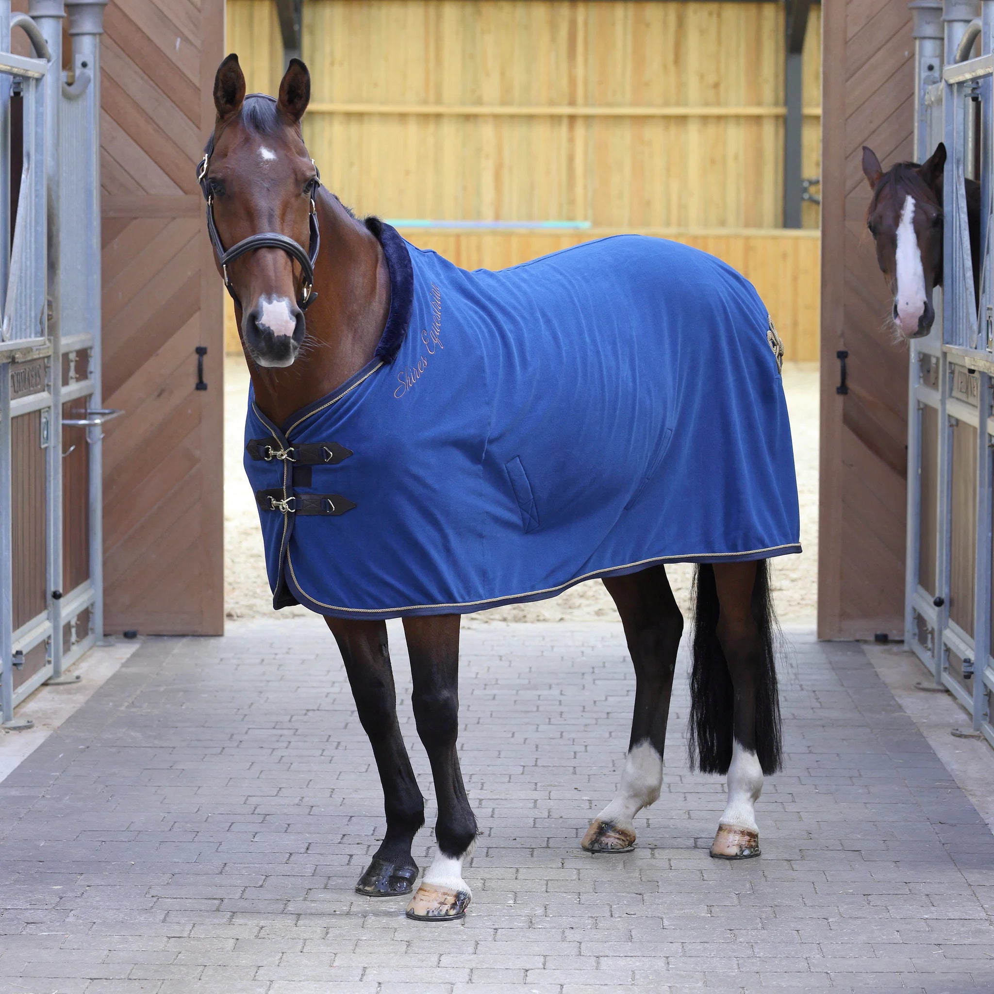 Shires Deluxe Fleece Show Rug, Navy, 5'6"-7'0"