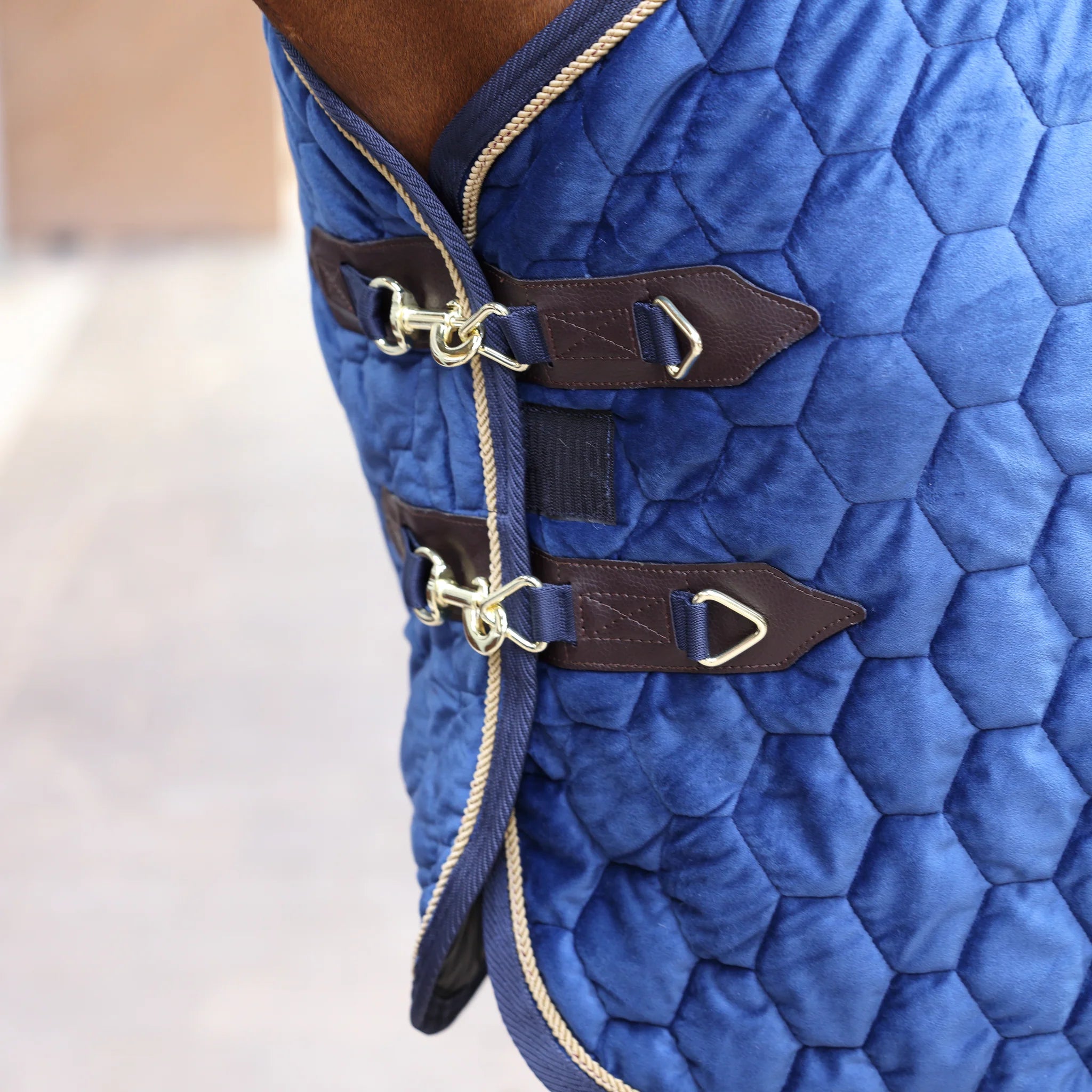 Shires Deluxe Quilted Show Rug, Navy, 5'6"-7'0"