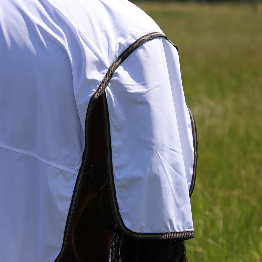 Shires Tempest Original Fly Rug & Neck Set. White, 5'6" - 7'3" UV Protection