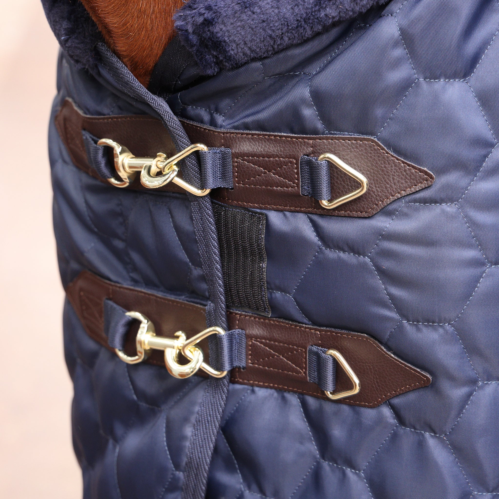 Shires Deluxe Quilted Show/Travel/Stable Rug, Navy, 5'6"-7'3"