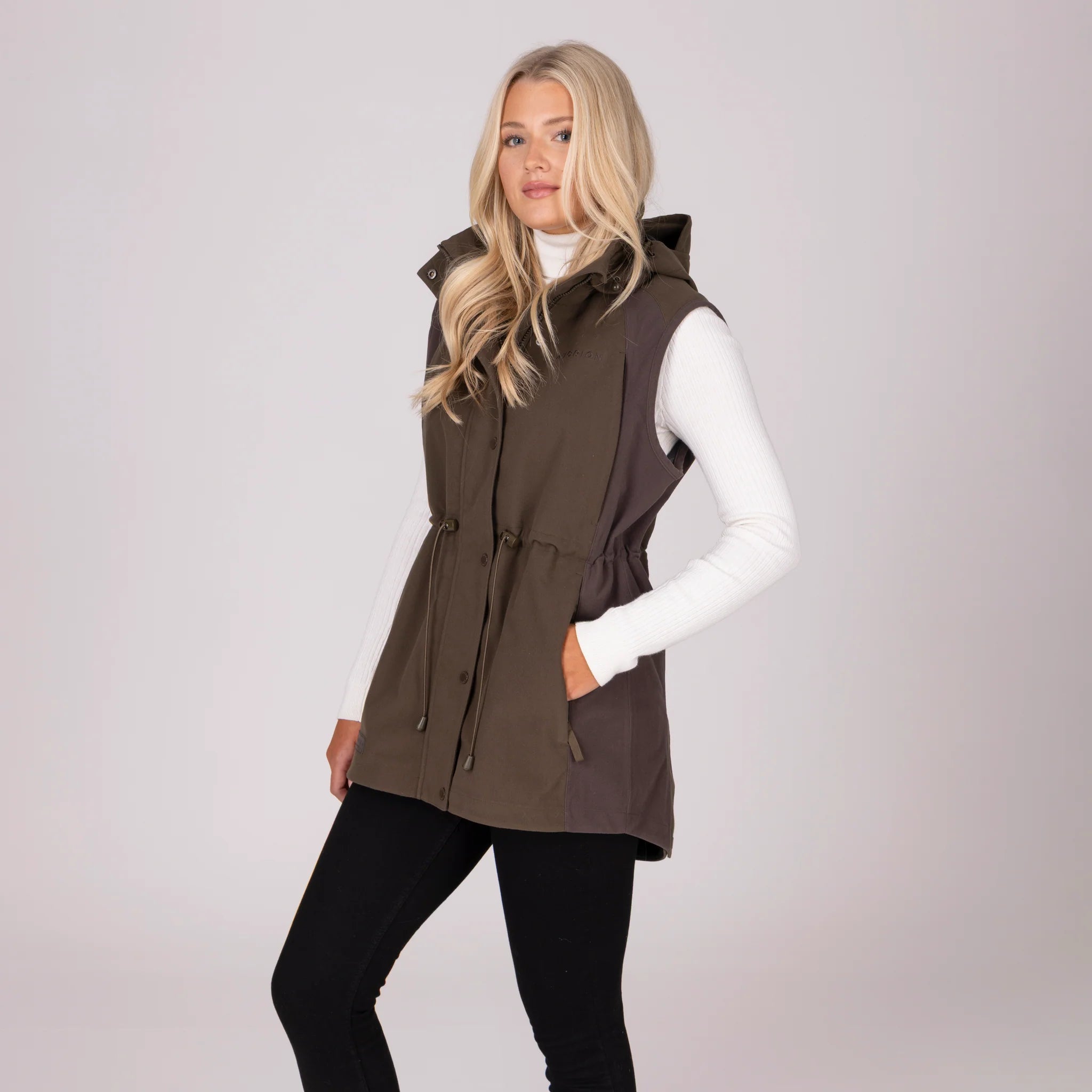 Shires Aubrion Heritage  Gilet - Unisex, Waterproof, Detach Hood