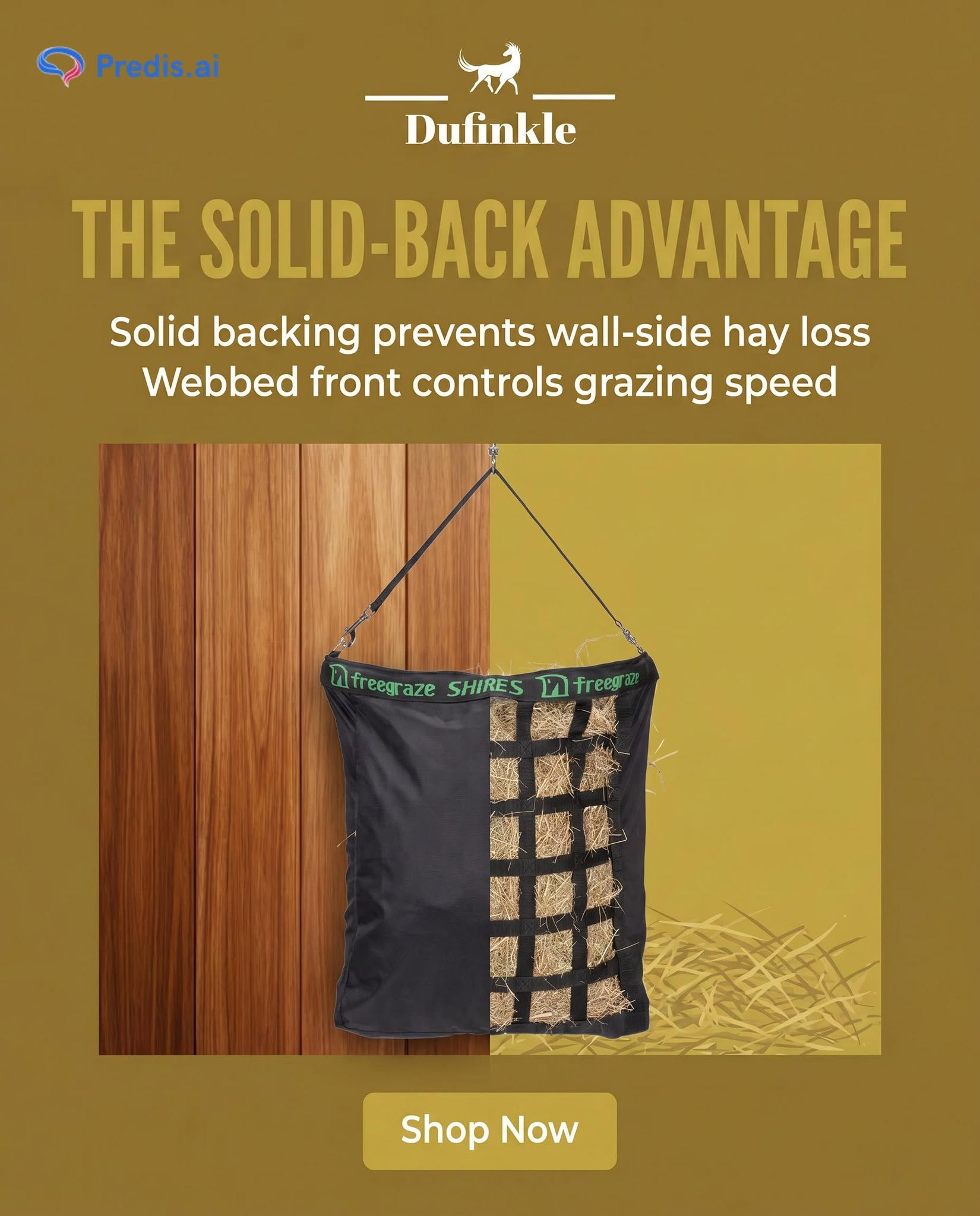 Shires FreeGraze Deluxe Web Front Hay Bag, 2 sizes.