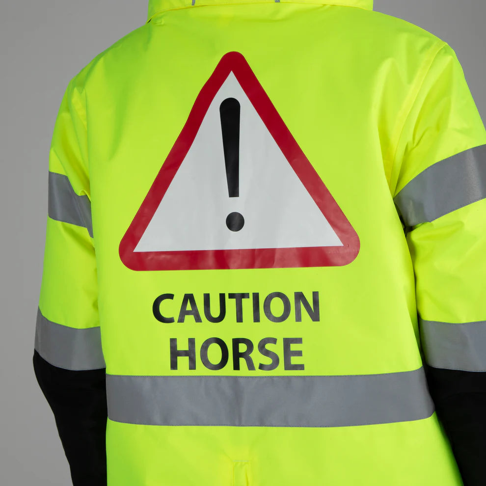 Shires EQUI-FLECTOR® Womens Jacket Coat, Waterproof, Flourescent Yellow, 7 Sizes.