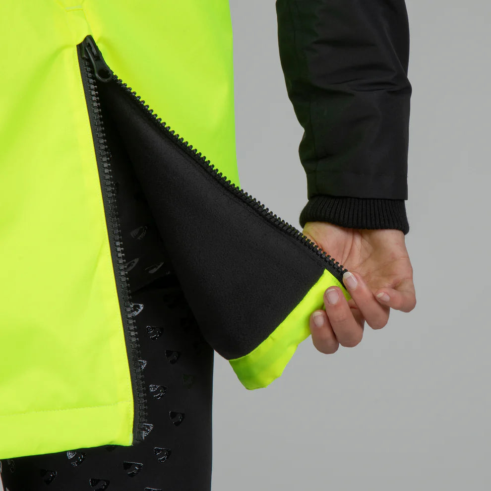 Shires EQUI-FLECTOR® Womens Jacket Coat, Waterproof, Flourescent Yellow, 7 Sizes.