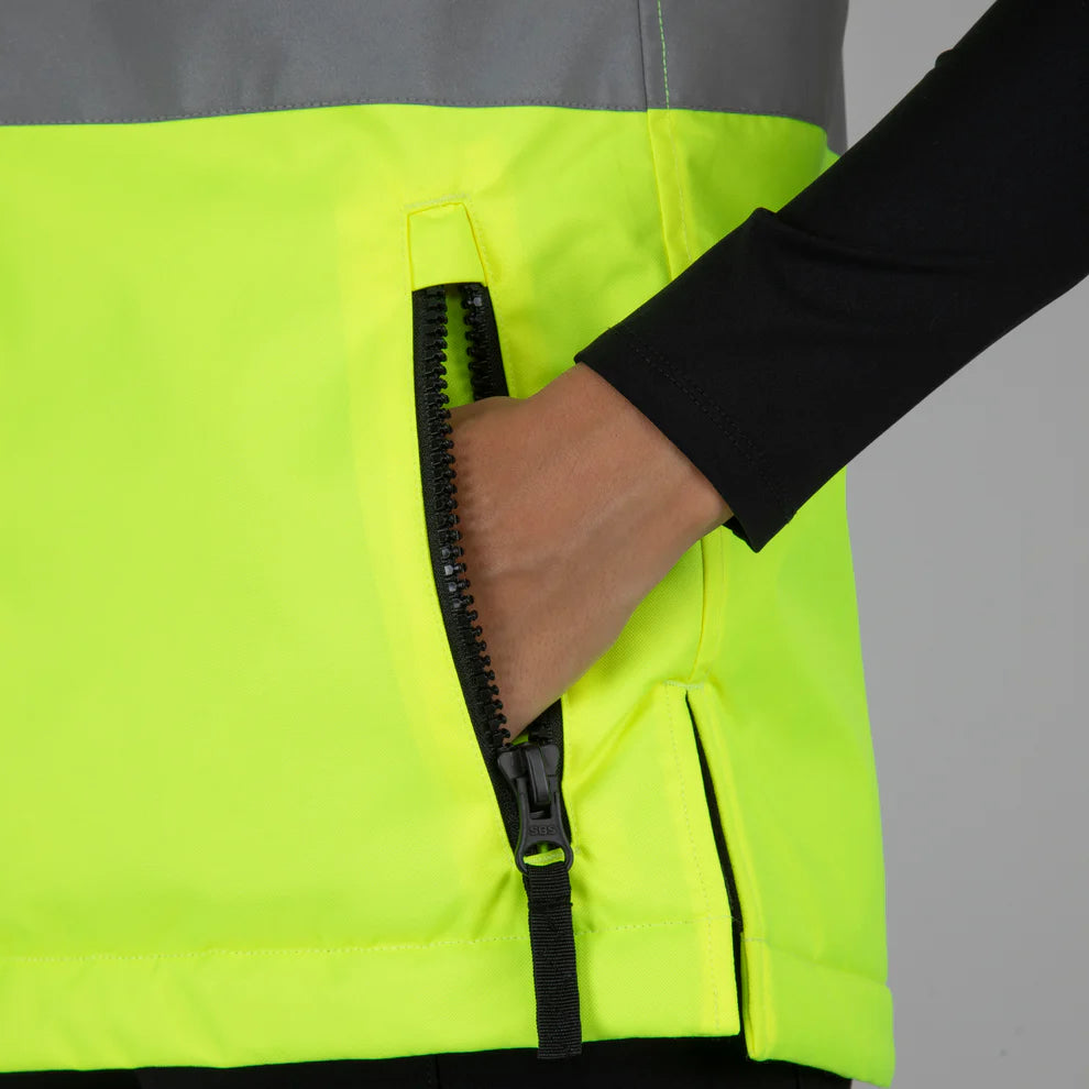 Shires EQUI-FLECTOR® Young Riders Gilet, Waterproof, Flourescent Yellow