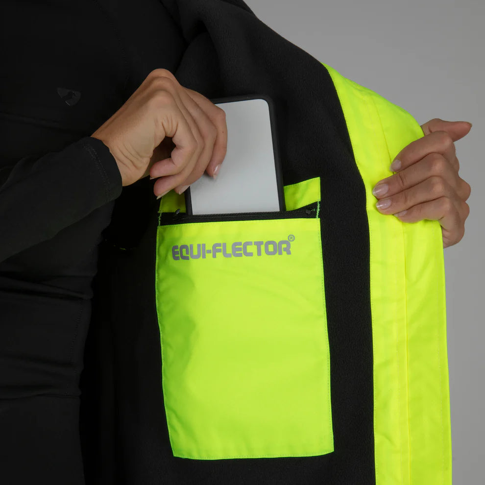 Shires EQUI-FLECTOR® Young Riders Gilet, Waterproof, Flourescent Yellow