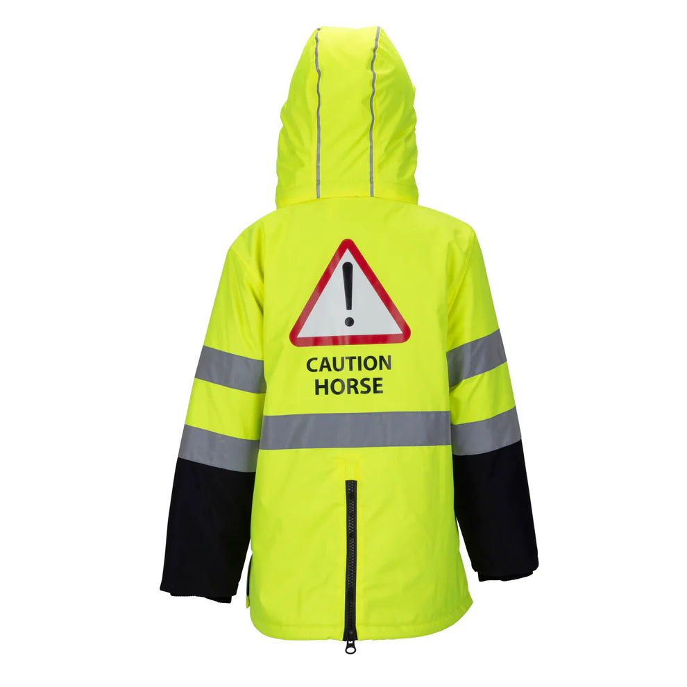Shires EQUI-FLECTOR® Young Rider Jacket Coat, Waterproof, Flourescent Yellow