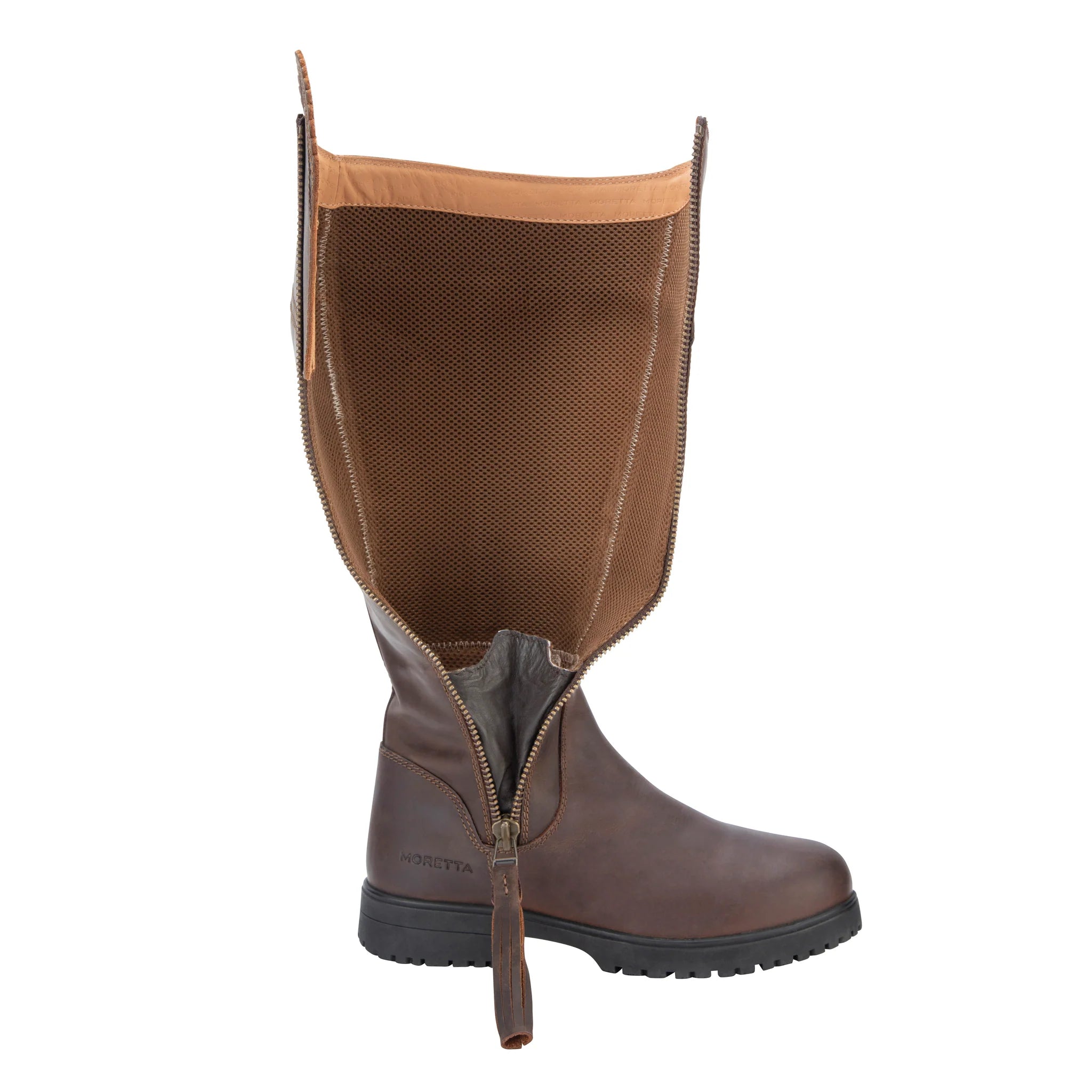 Shires Moretta Mirabella Country / Yard Boots, Waterproof, Zip Fastening, Brown