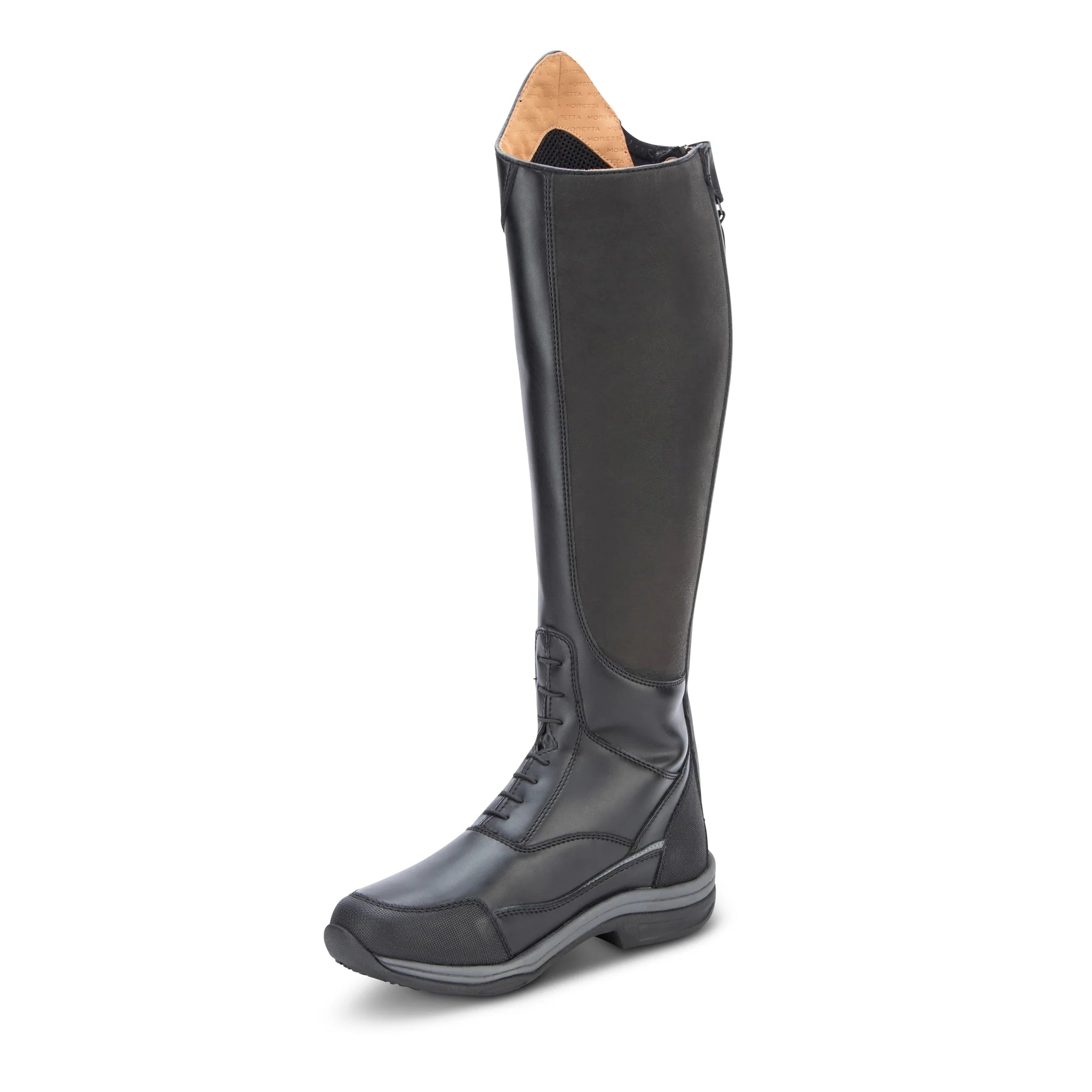 Shires Moretta Azzurra XGRIP Long Riding Boots, Synthetic, Black, 3 Widths.