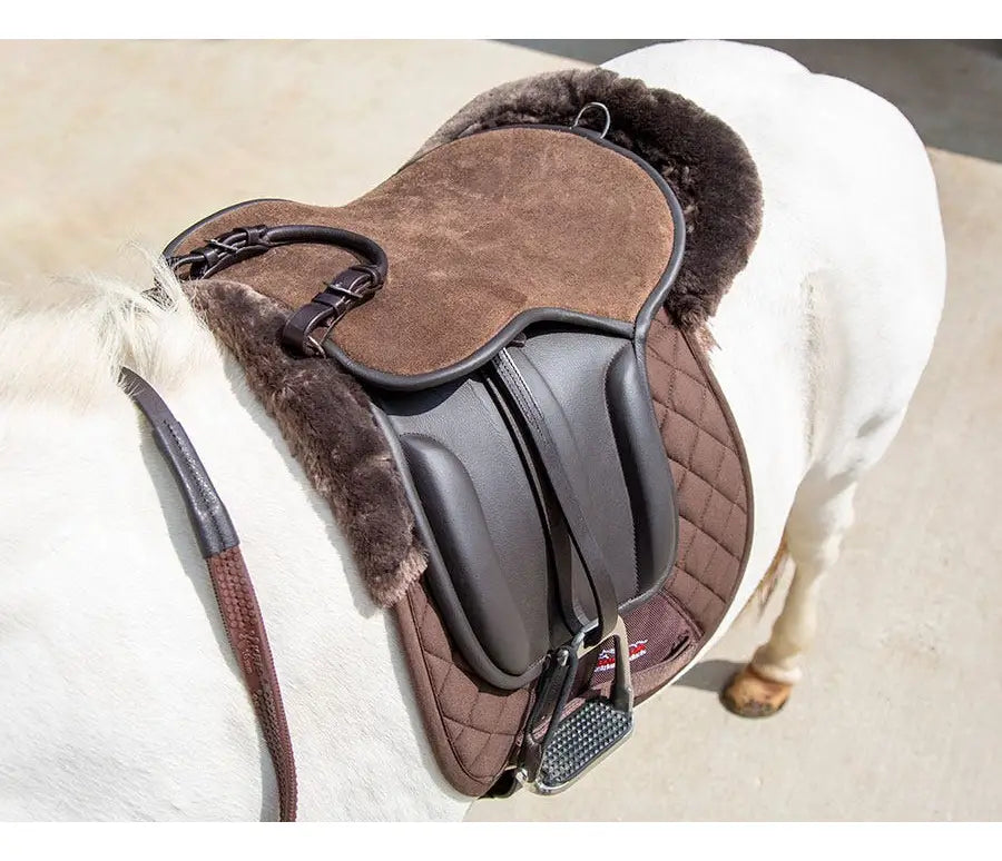 Shires Velociti Gara Pony Saddle Riding Pad in Havana or Black One Size