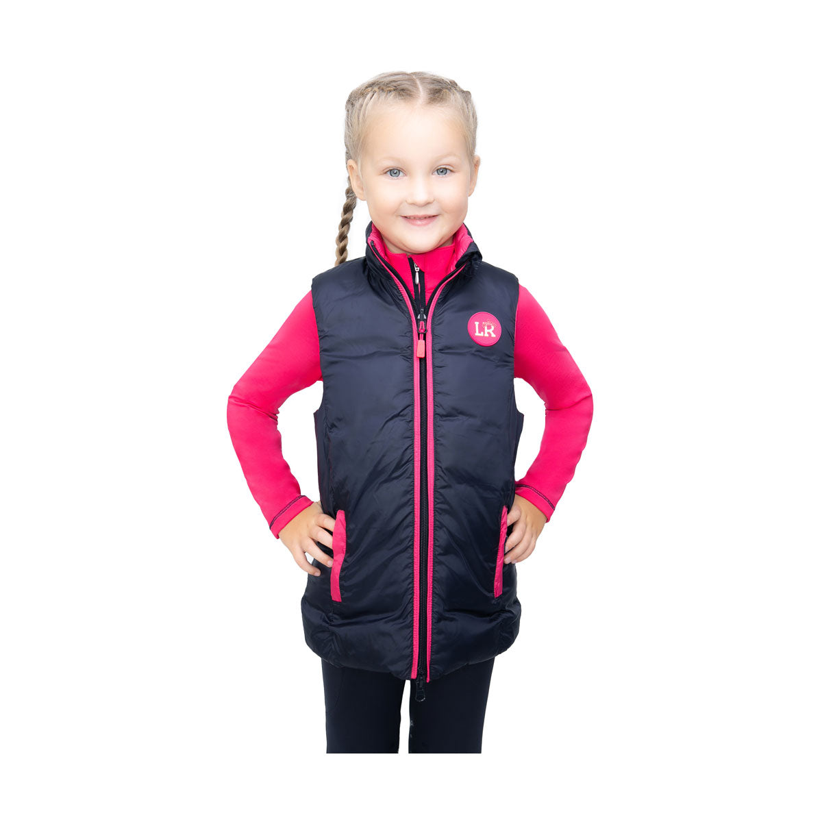 HY Analise Reversible Padded Gilet by Little Rider, Reversible Faux Down Filling