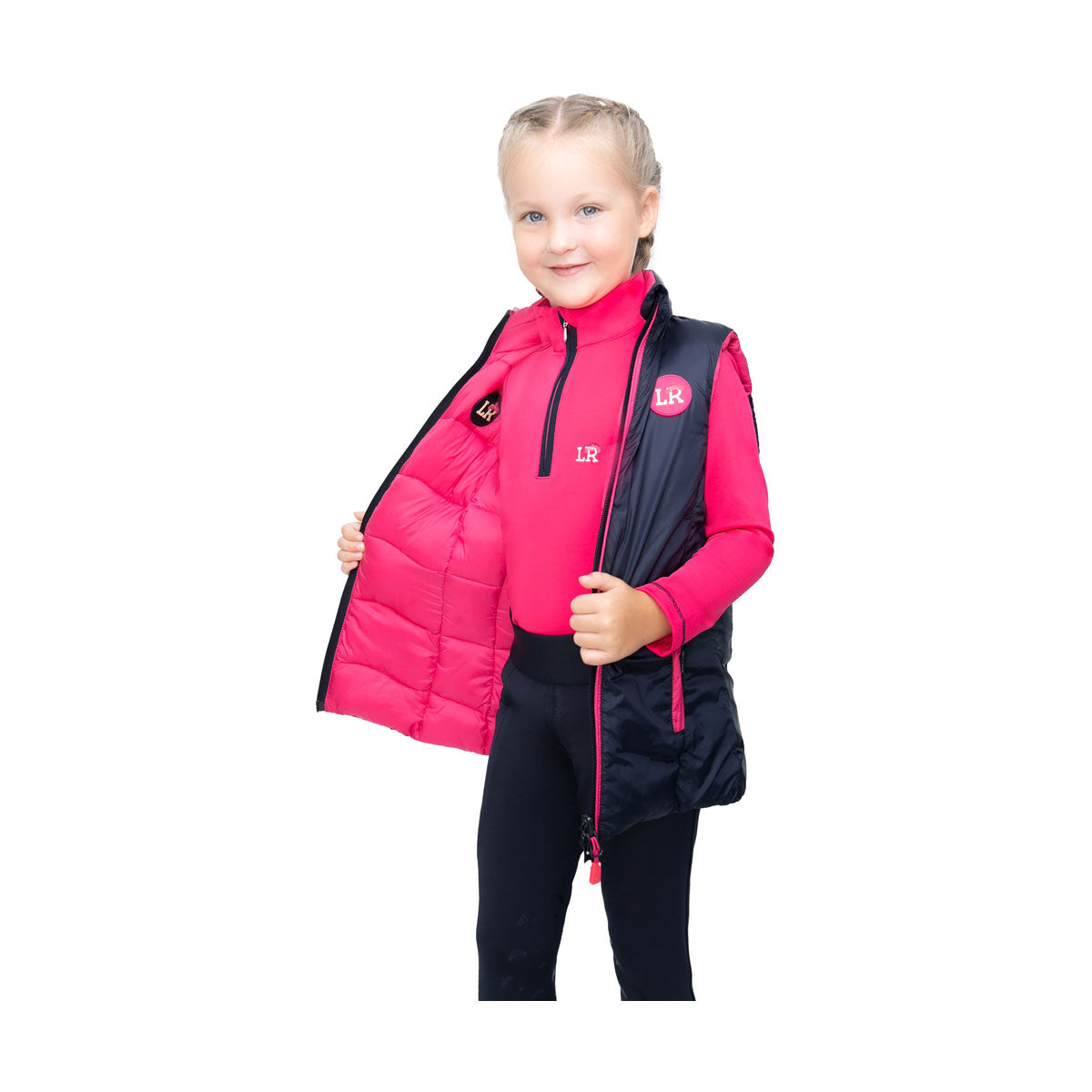 HY Analise Reversible Padded Gilet by Little Rider, Reversible Faux Down Filling