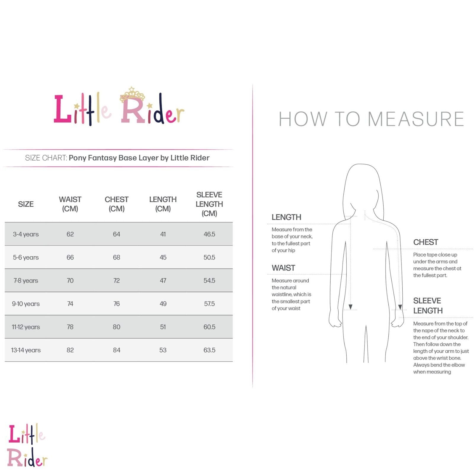 HY Children's Base Layer Pony Fantasy by Little Rider, Breathable Stretchy 4 Way