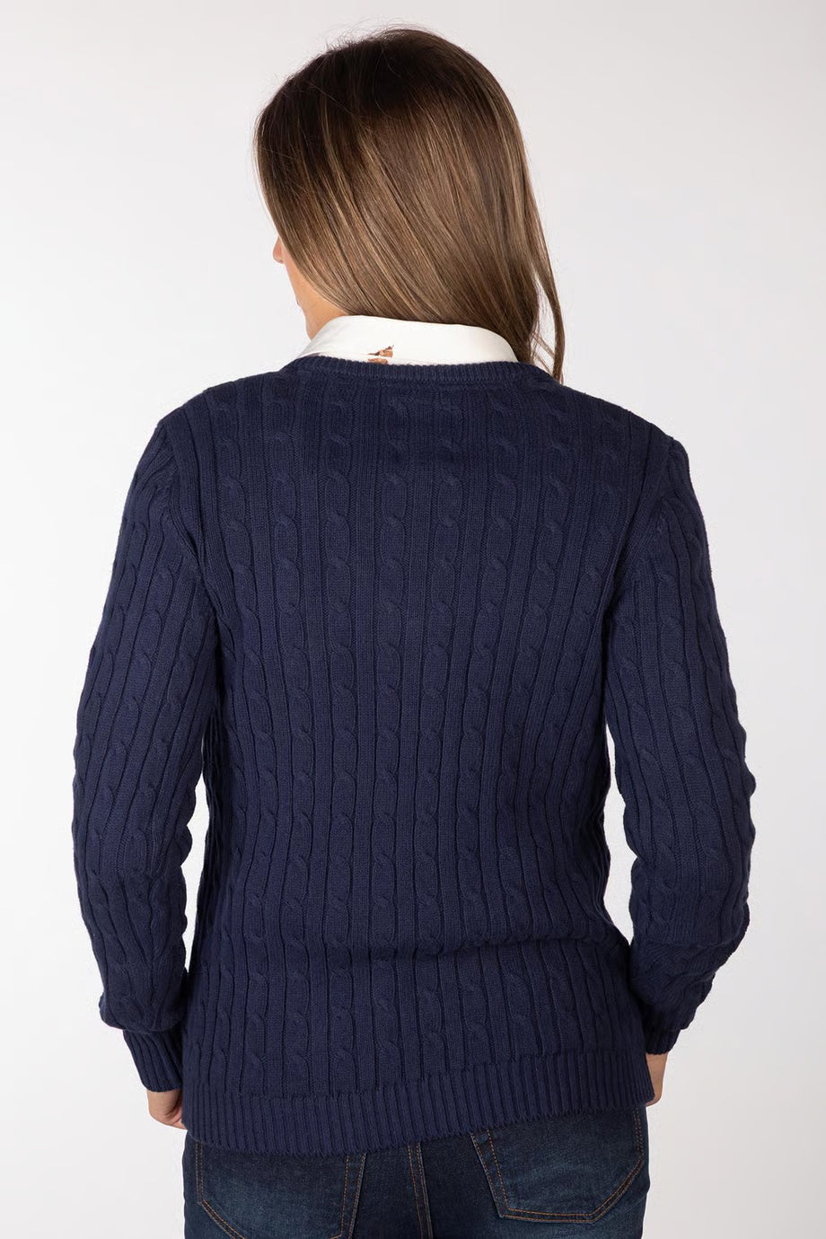 Rydale Rydale Ladies V Neck Cable Knit Jumper - Emma, 8 Colour Options