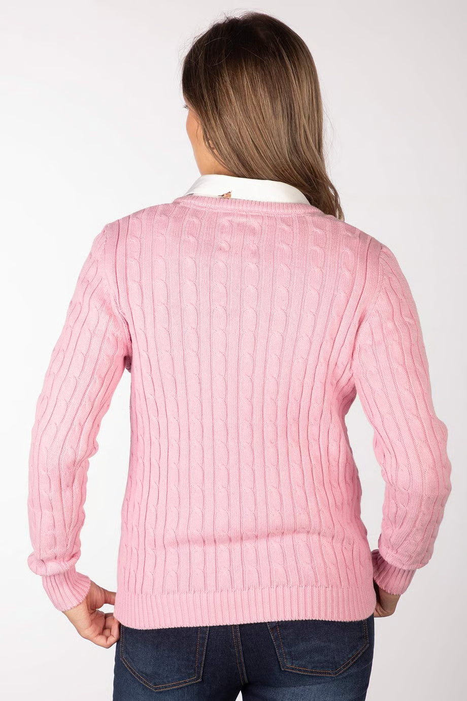 Rydale Rydale Ladies V Neck Cable Knit Jumper - Emma, 8 Colour Options