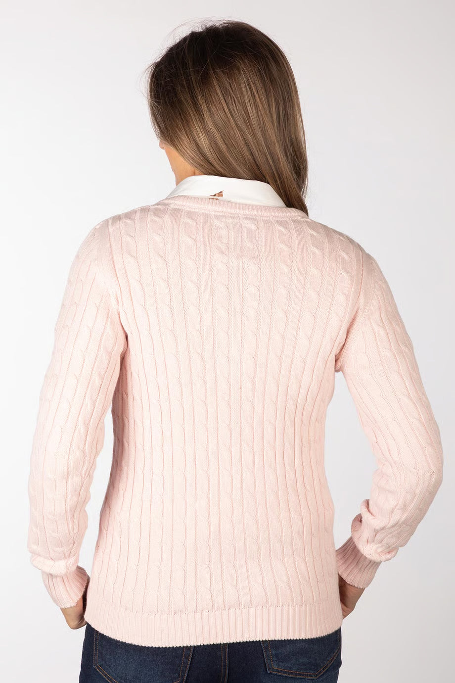 Rydale Rydale Ladies V Neck Cable Knit Jumper - Emma, 8 Colour Options