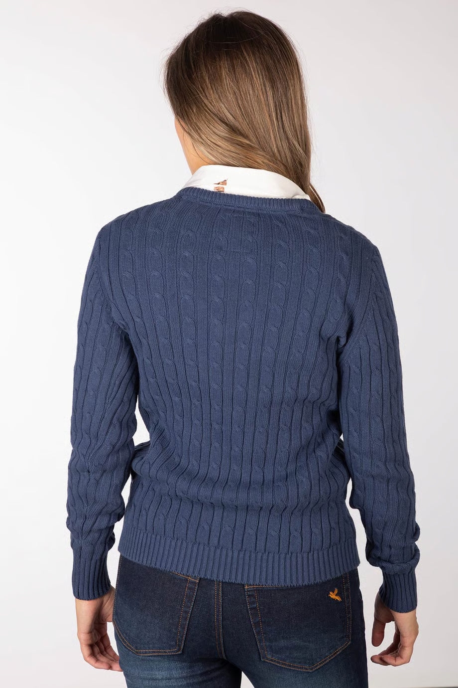 Rydale Rydale Ladies V Neck Cable Knit Jumper - Emma, 8 Colour Options