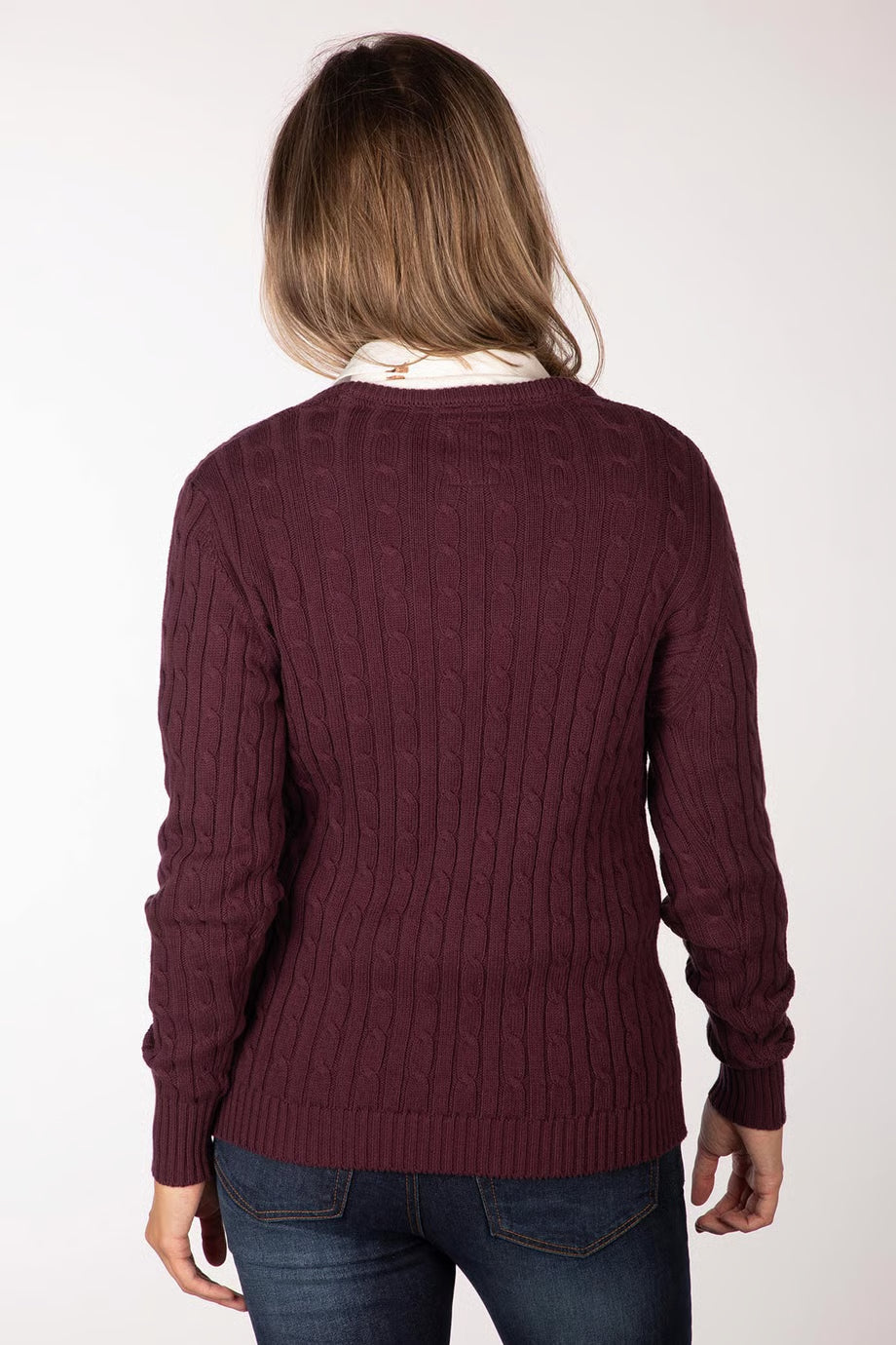 Rydale Rydale Ladies V Neck Cable Knit Jumper - Emma, 8 Colour Options