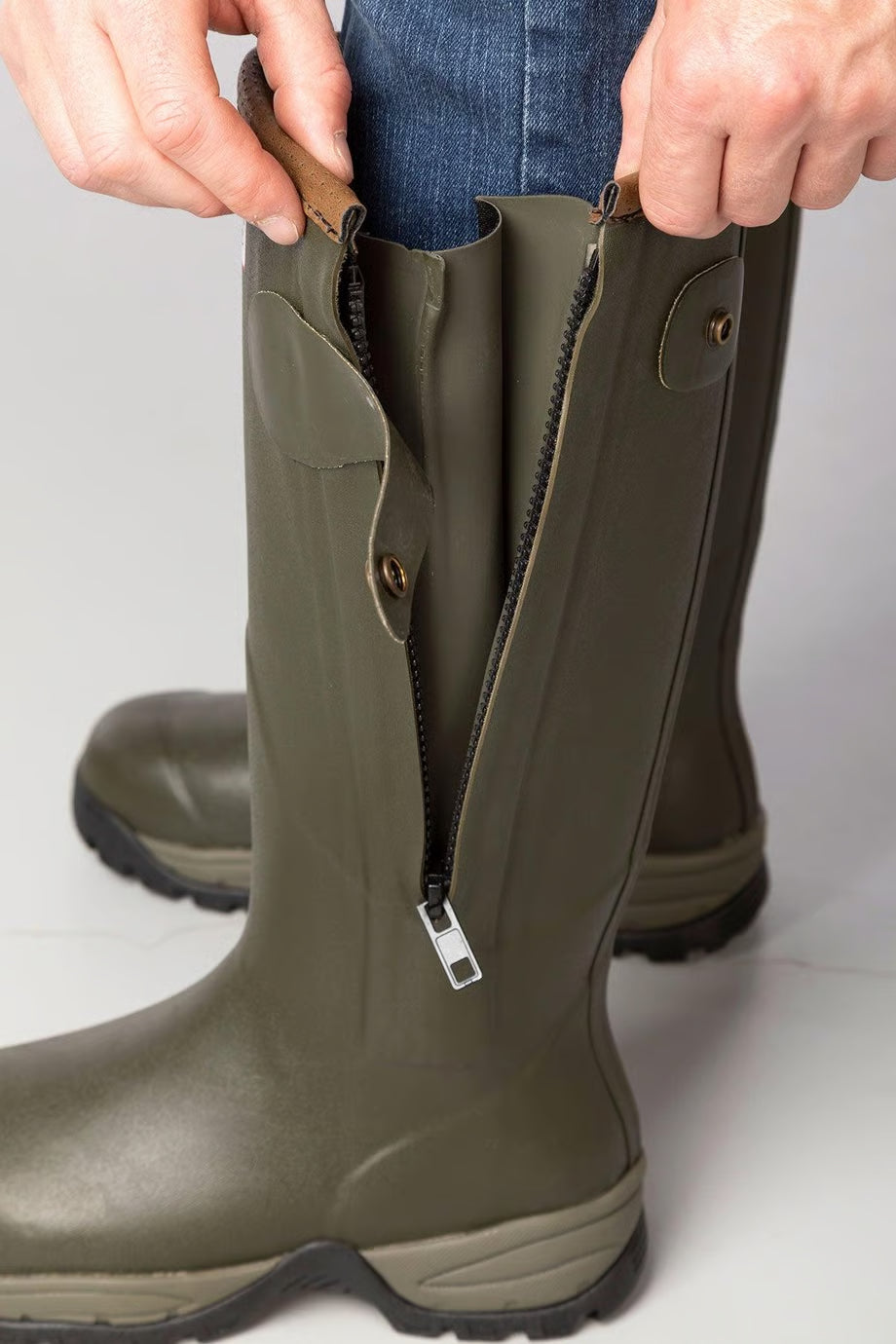 Rydale Men's Neoprene Lined Zipped Wellington Boots - Gransmoor Sizes UK 4-12