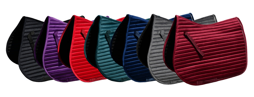 Rhinegold Diamante Channel Quilt GP Saddle Pad Saddlecloth, 7 Colours, 2 Sizes