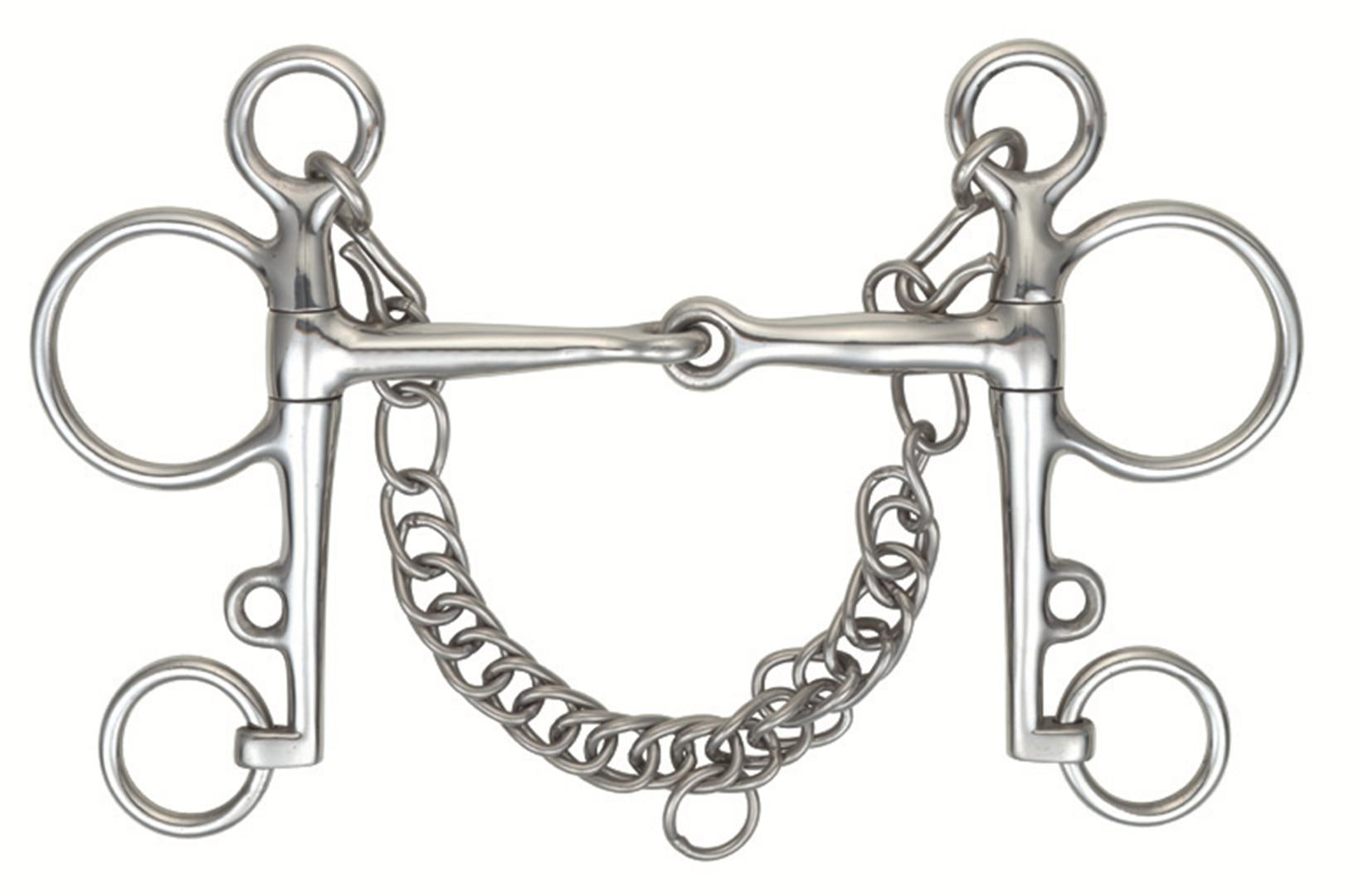 Shires Jointed Pelham Horse Bit, Stainless Steel with Curb Chain – Dufinkle