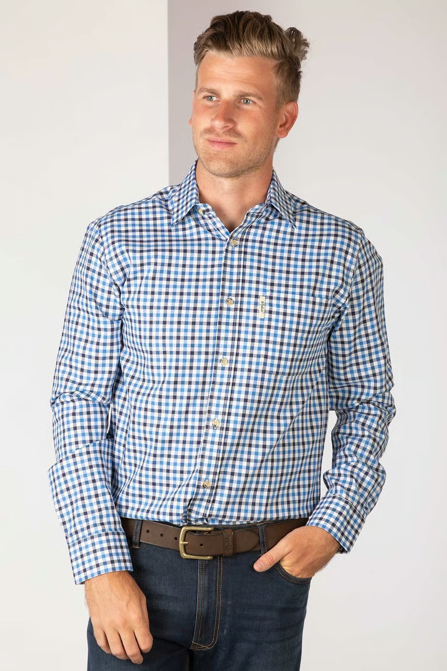 Picture of Rydale Men's Checked Long Sleeved Shirts - Richmond, 3 Colours