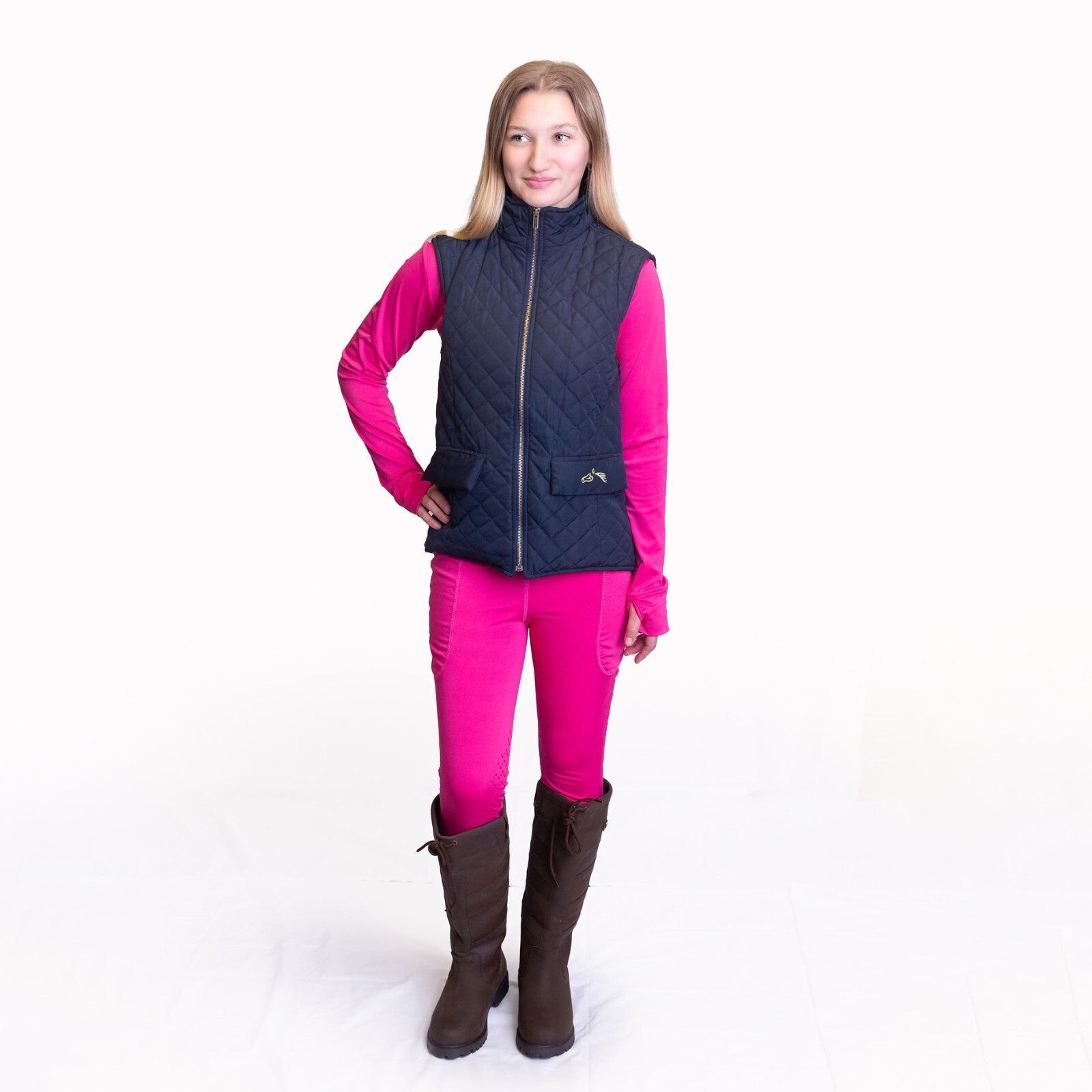 Picture of Gallop Equestrian Womens Navy Gilet