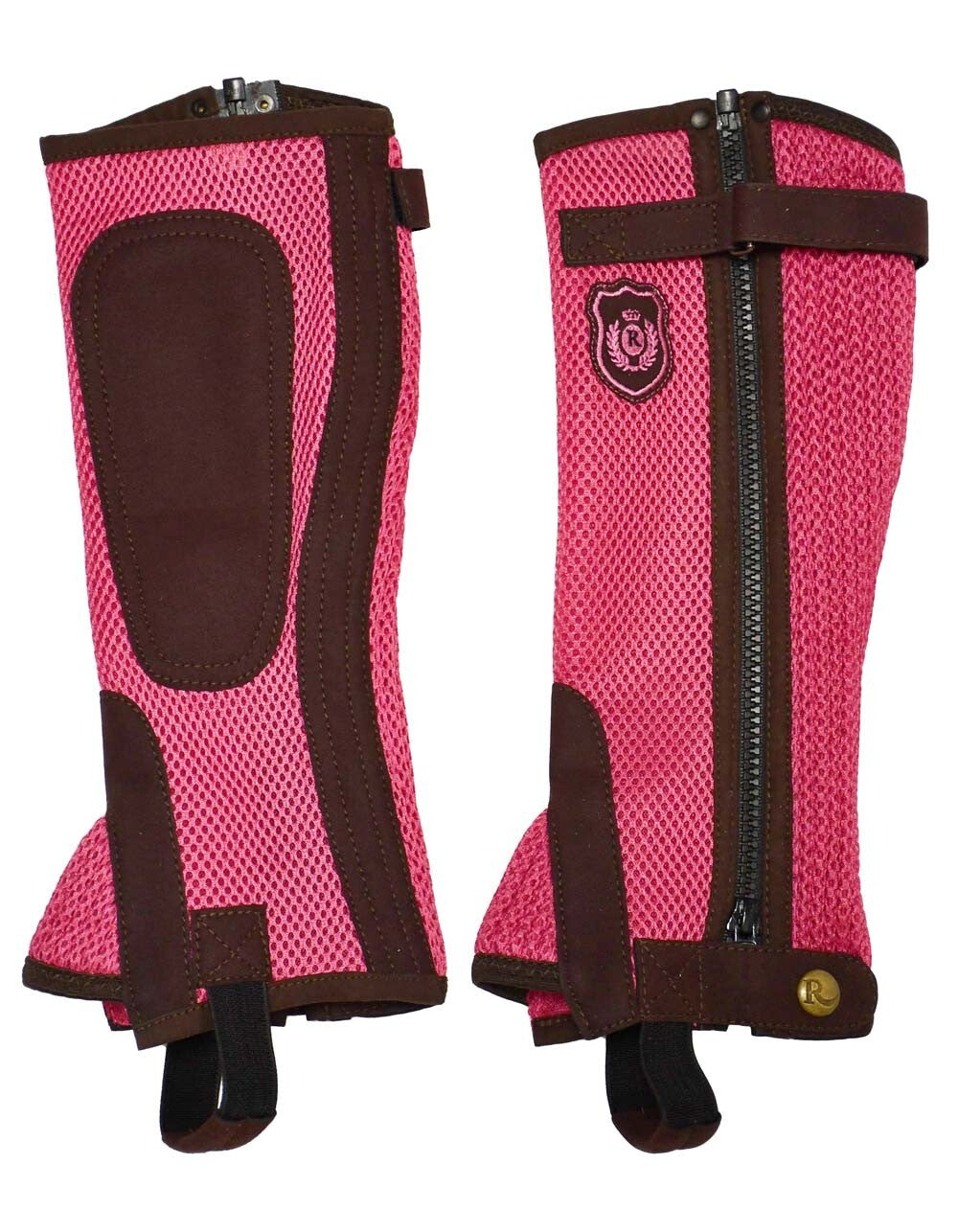 Picture of Rhinegold Childs Mesh Gaiter Half Chaps, Pink, Blue, 4 Sizes