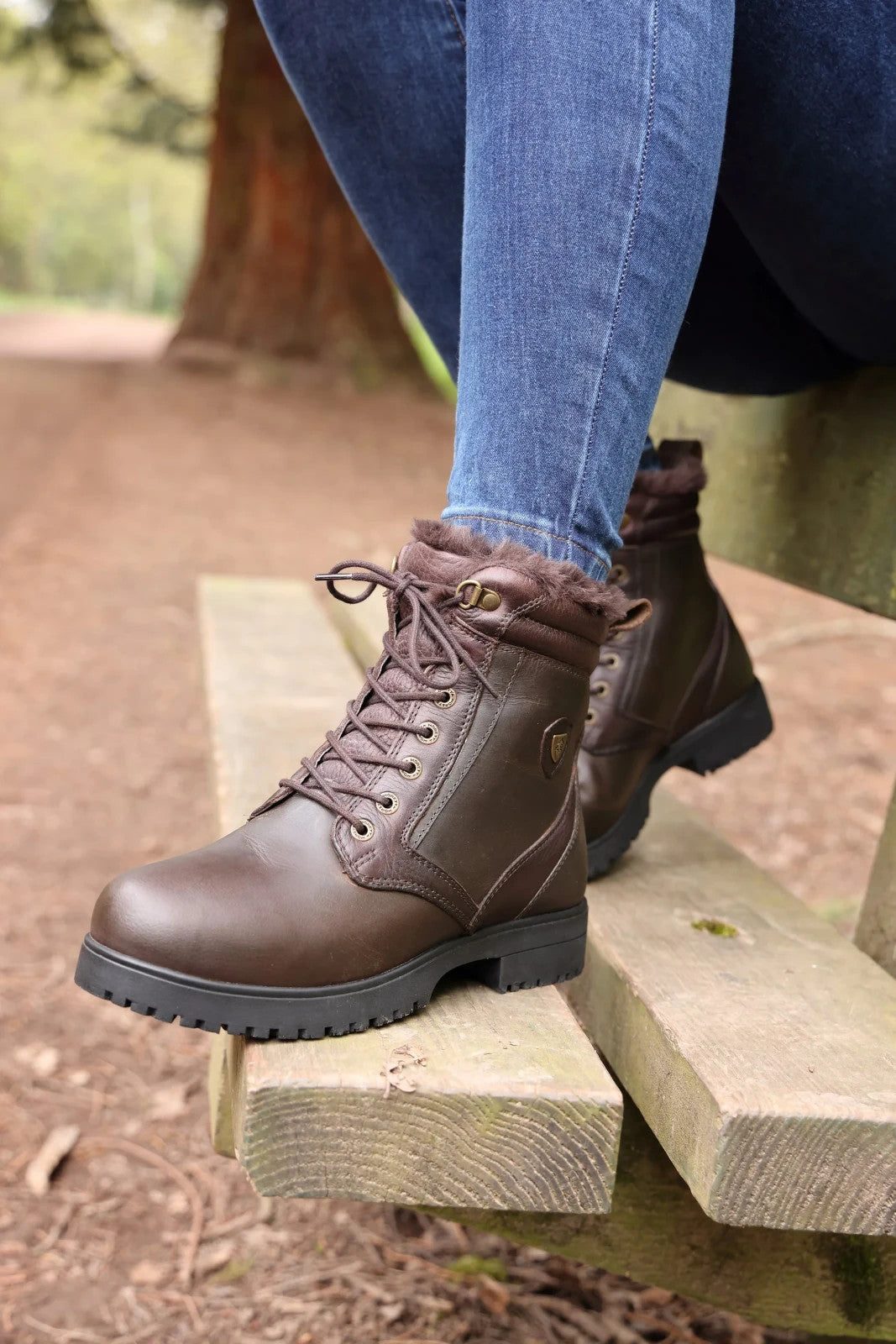 Picture of Shires Moretta Varese Lace Country Boots, Waterproof, Yard Boots, Brown