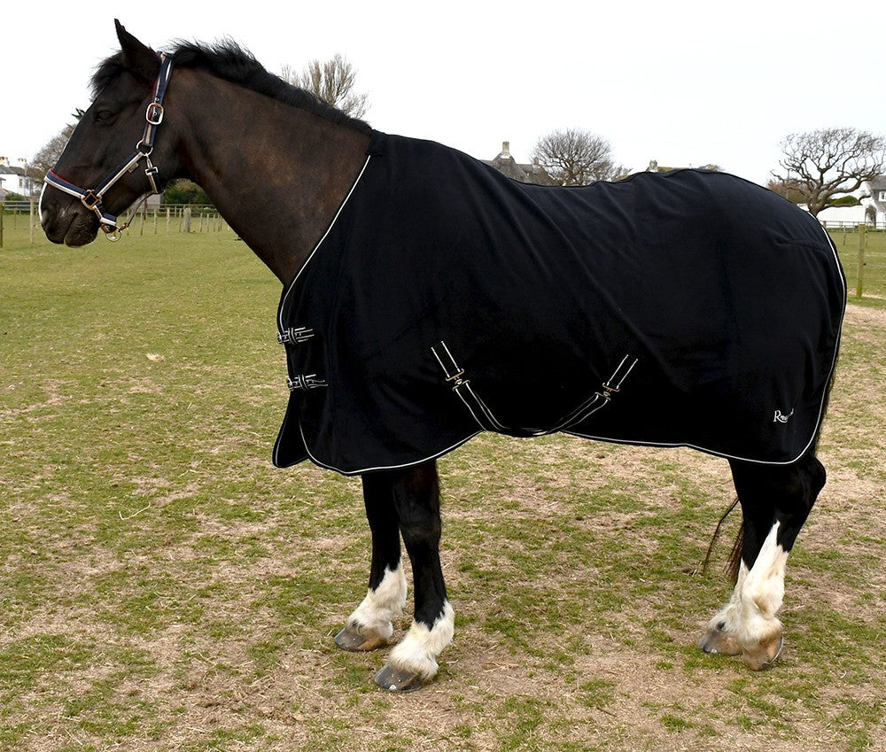 Picture of Rhinegold 300g Suede Fleece Horse Rug, Black,  4'6"-7'3"