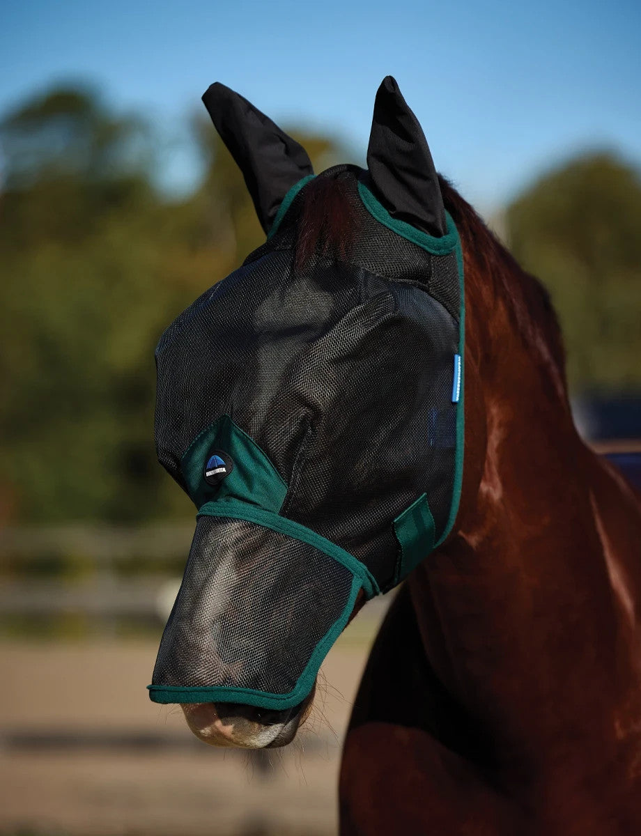 Picture of WeatherBeeta ComFiTec Durable Mesh Fly Mask With Ears & Nose, 2 Colours.