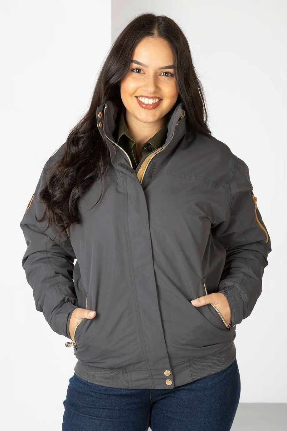 Picture of Rydale Ladies Waterproof Equestrian Bomber Jacket - Ripon IV,   6 Colours