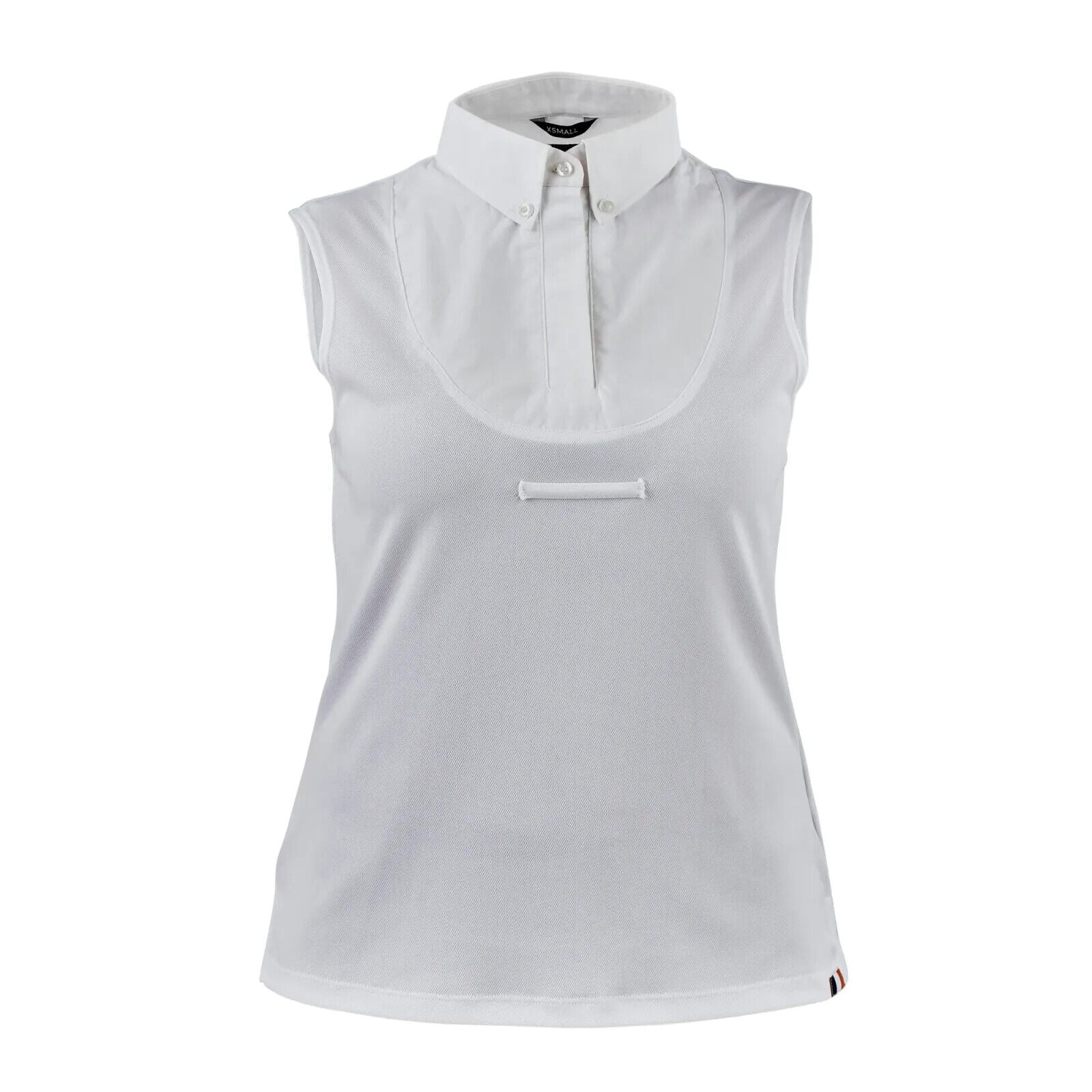 Picture of Shires Aubrion Ladies Sleeveless Tie Shirt, Womens, White or Yellow, XXS - XXL